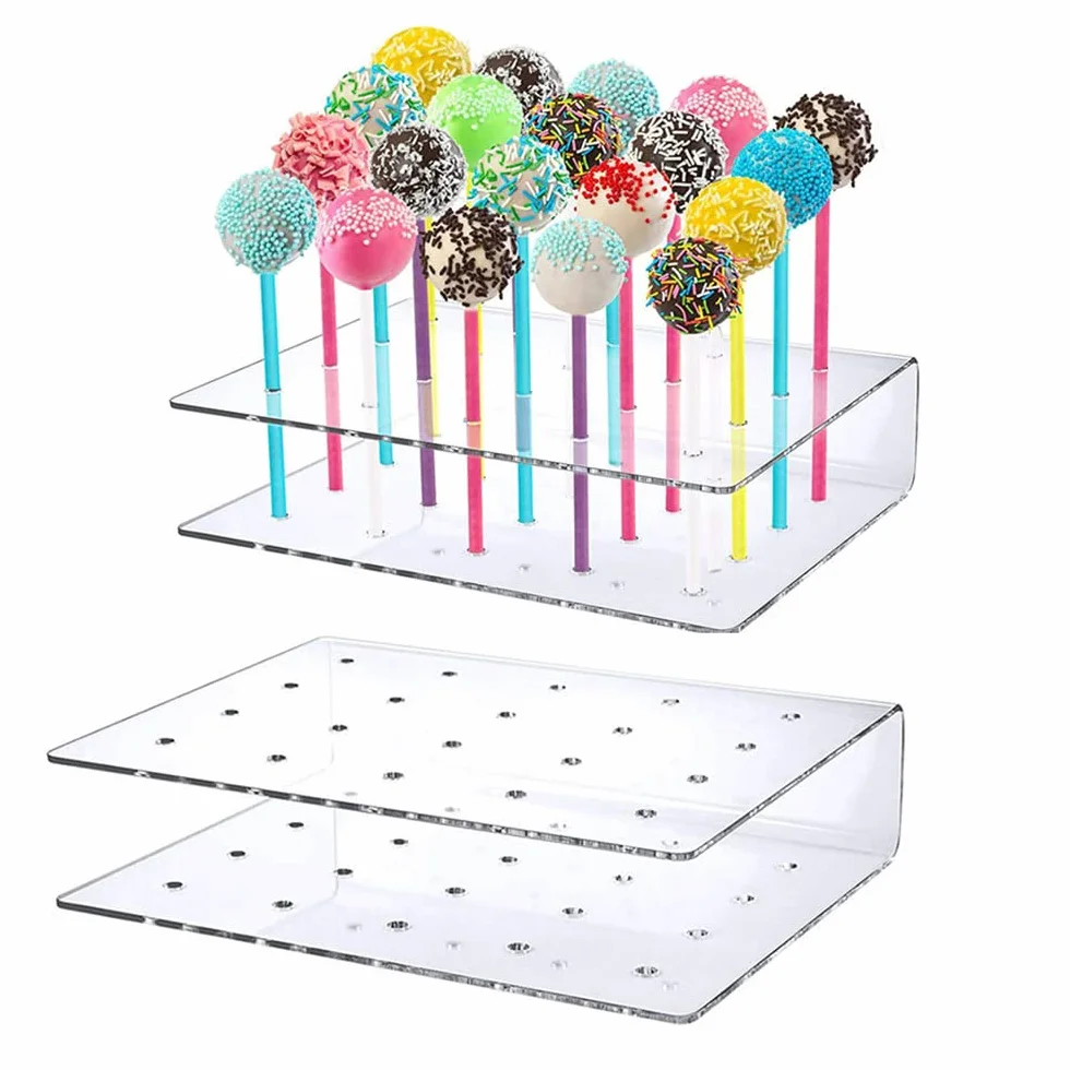 Stojak na Cake Pop, 2 sztuki, stojak na ciasto, na ciasto, na lollipop, na wesela, urodziny, baby shower, do sklepów