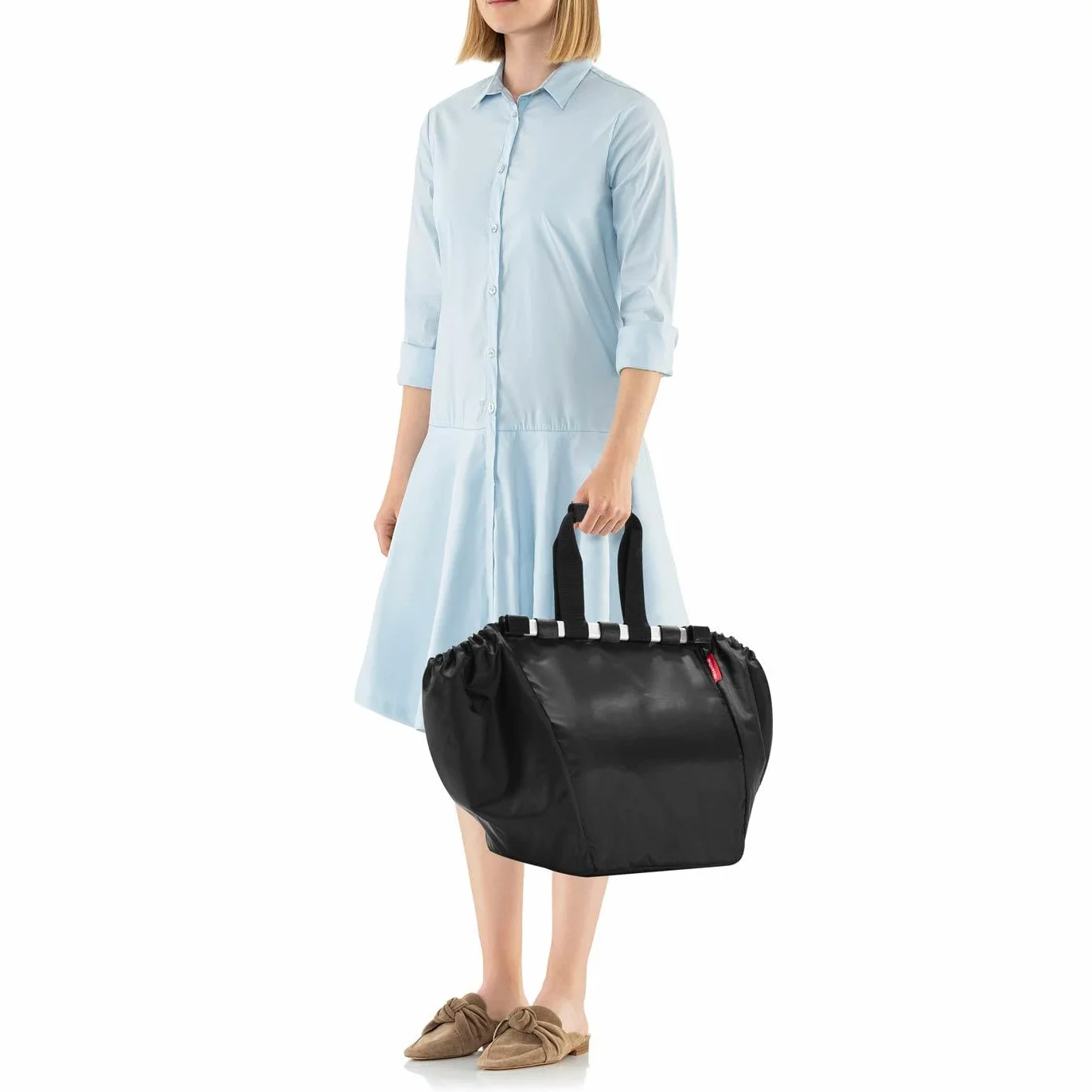 reisenthel Easyshoppingbag 32,5 x 38 x 51 cm / 30 l, Czarny, 32,5 x 38 x 51 cm, Płócienna i plażowa torba na ramię