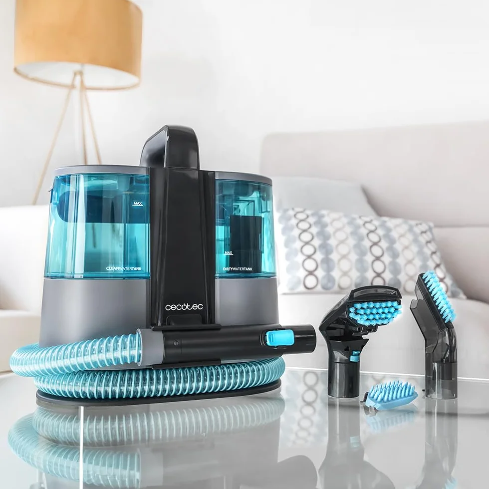 Cecotec Odkurzacz do tapicerki - dywany z kablem Conga 4000 Carpet & Spot Clean XL Advance. 600 W, 14 Kpa, 3 w 1: spryskiwanie, czyszczenie i odkurzanie, 2 zbiorniki na wodę, akcesoria do okien