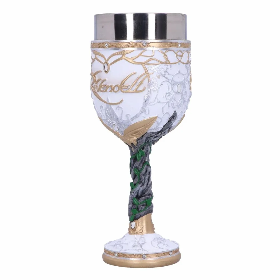 Nemesis Now Oficjalnie licencjonowany kielich Władca Pierścieni Rivendell, biały, 19,5 cm
