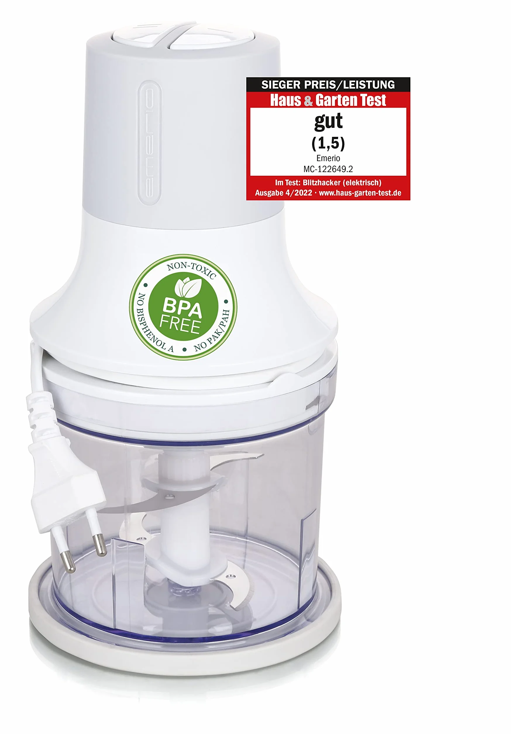 Emerio Rozdrabniacz Elektryczny 260 W 500 ml 4 Ostrza Stal Nierdzewna