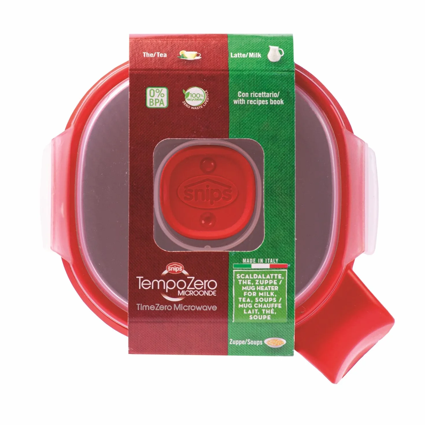 Snips Kubek do gorących napojów i zup do mikrofalówki | 0,70 l | Linia Tempozero | BPA Free | Made in Italy nips biały 14,5 x 14,5 x 12 cm, 0,7 l, tworzywo sztuczne