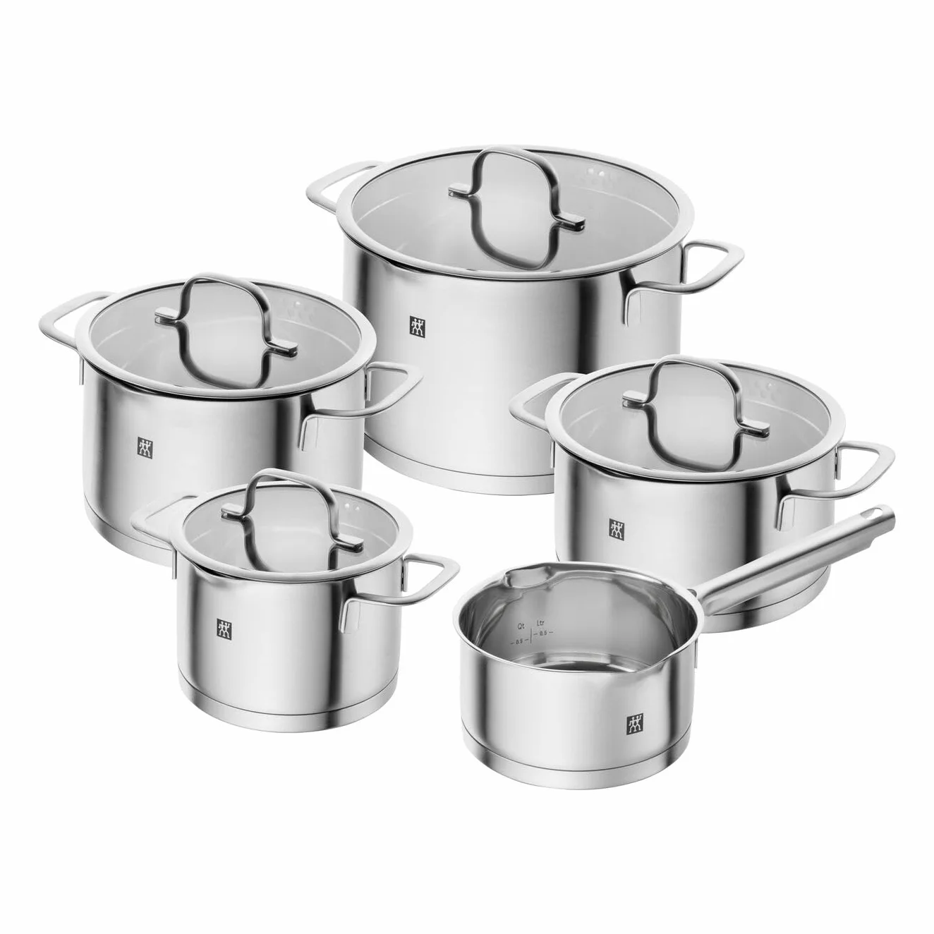 ZWILLING TrueFlow Kochtopfset 5-teilig Edelstahl Induktionsgeeignet Silber