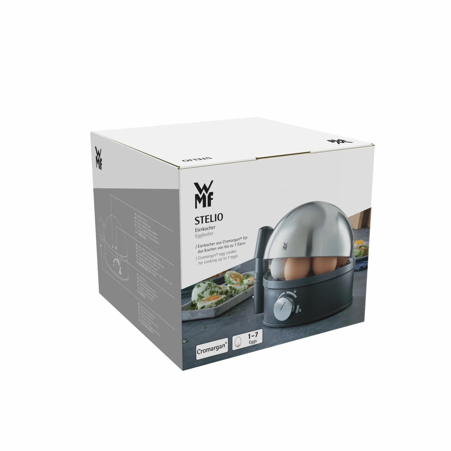 WMF 415070011 Stelio Jajowar, Stal Szlachetna, 380 W, 7 l, Czarny/Chrom