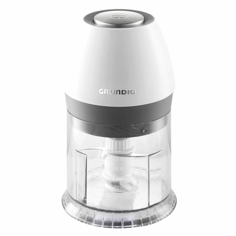 Grundig CH 6280 W Kompaktowa Krajalnica Wielofunkcyjna, Plastik, 450 W, Biały/Szary