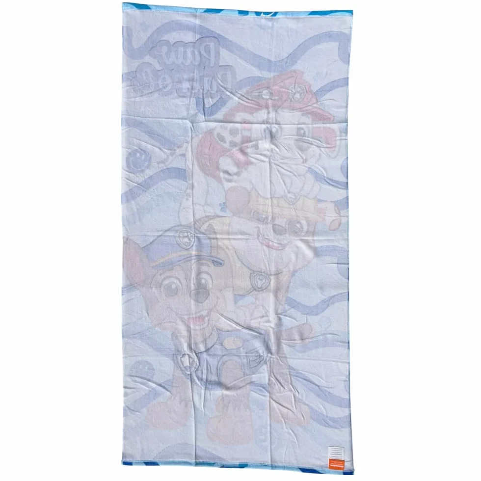 CARTOON Ręcznik plażowy z paw patrolem dla dzieci 70 x 140 cm mikrofibra 100% poliester 245 g/m2 chłonny i szybkoschnący, lekki i kompaktowy, idealny na plażę i basen Design pościg Marshall Rubble