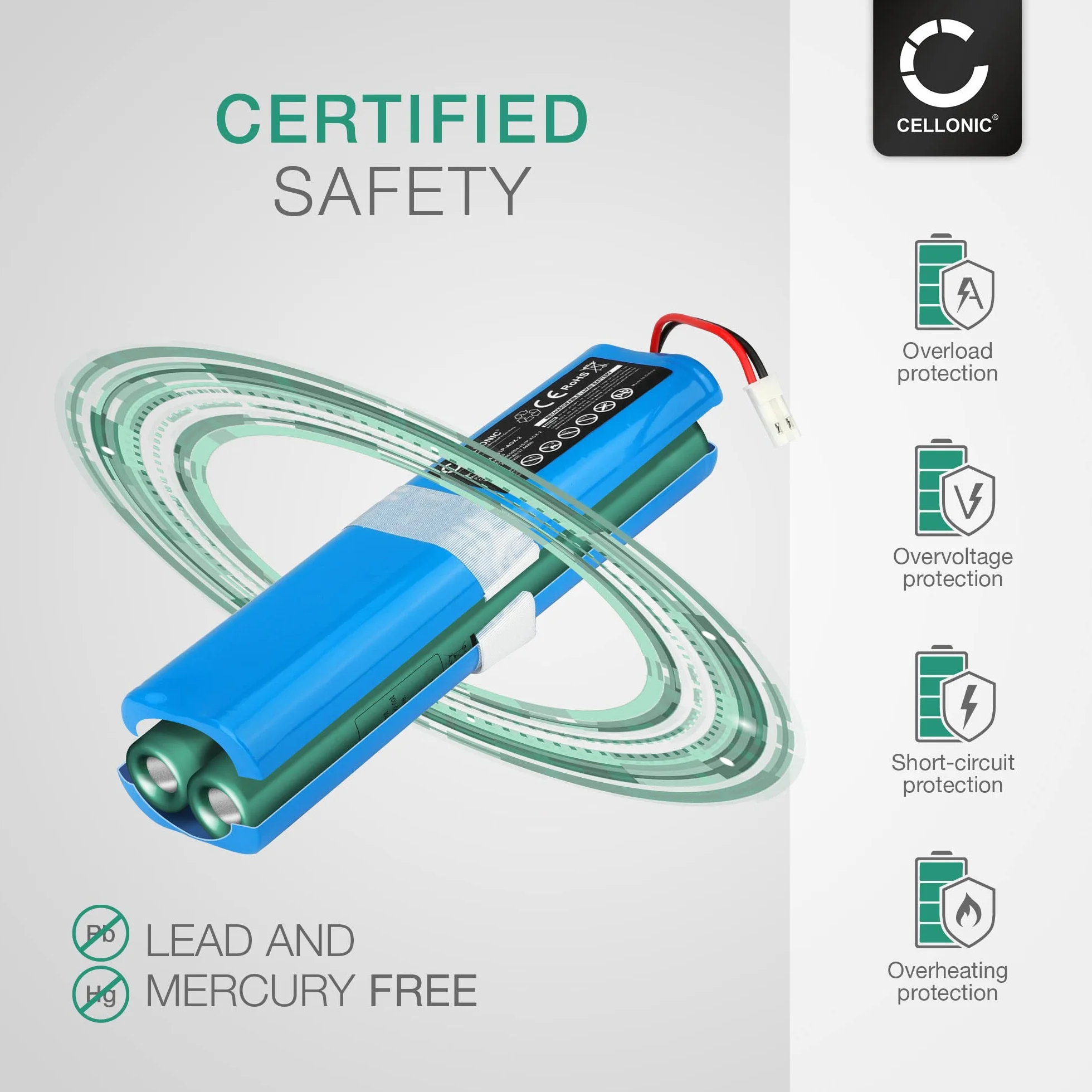 CELLONIC bateria zamienna do ILIFE Zaco V5s Pro V3s Pro V5x 14.4V 2600mAh litowo-jonowy
