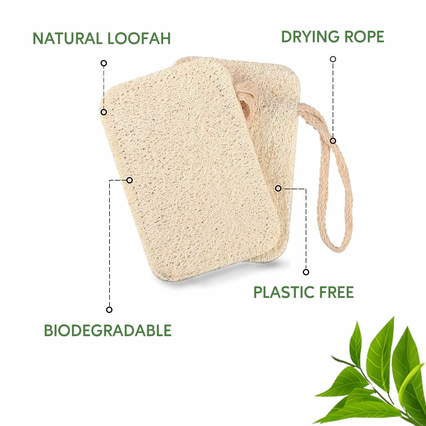 EPLANITA Naturalne gąbki do mycia naczyń z włókien Loofah 6 szt. Ekologiczne Biodegradowalne