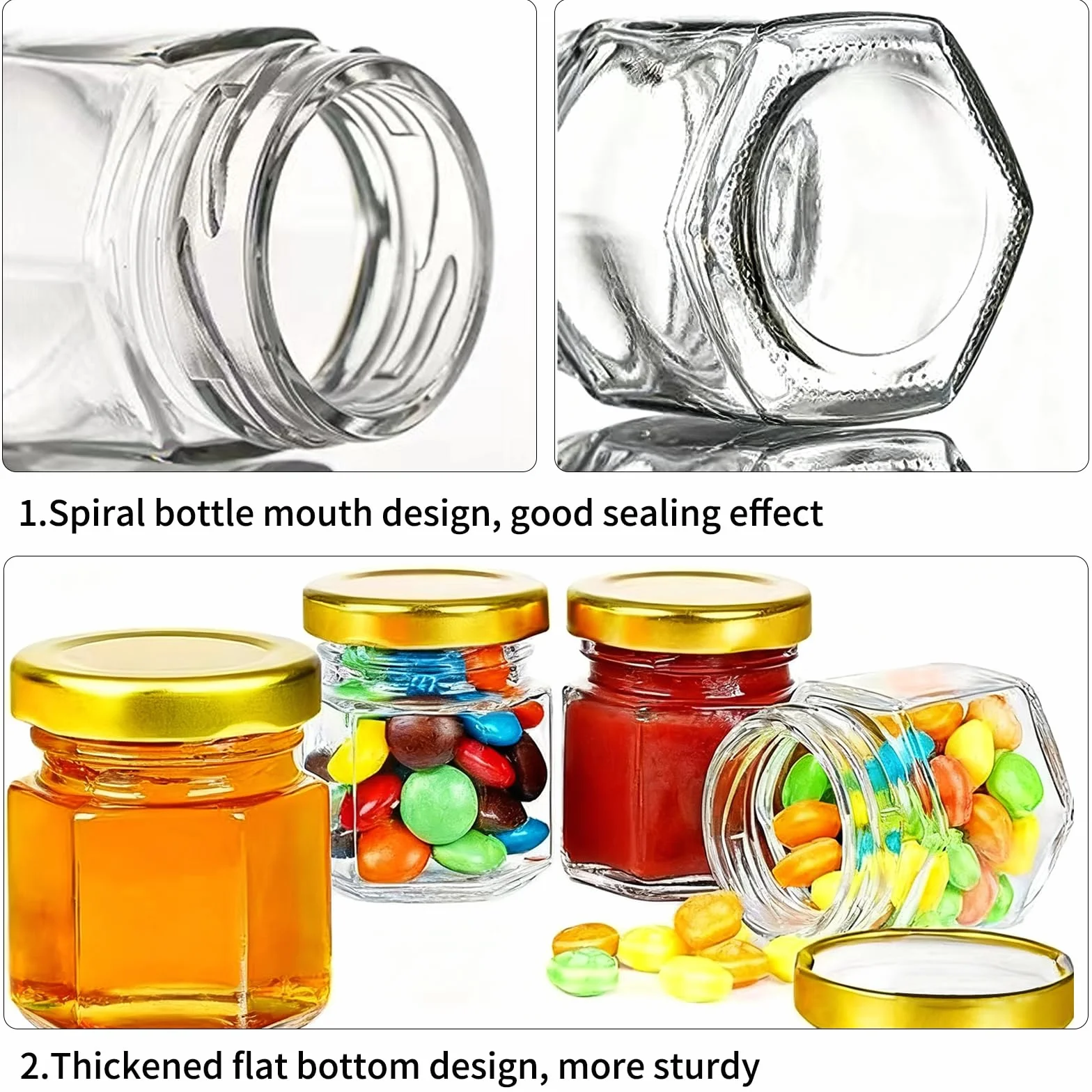 Zestaw 30 mini słoików do miodu 45 ml, mini słoiki na miód z drewnianą łyżeczką do miodu + etykietami pszczół + lina konopna słoiki na dżem + kartki z podziękowaniami na baby shower, wesela