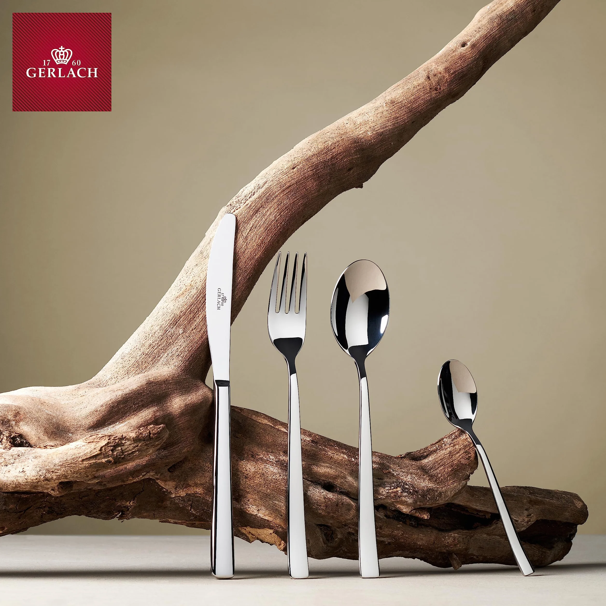 Gerlach Onda Zestaw Sztućców Ze Stali Szlachetnej Nierdzewnej Dla 12 Osób Komplet Łyżka Widelec Nóż Obiadowy Łyżeczka Do Mycia W Zmywarce Połysk 68 Elementów
