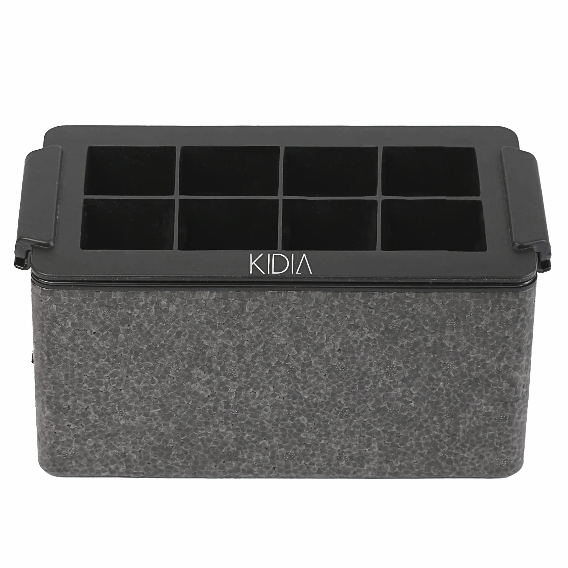 Kidia Ice Clear Cube Maker – Przezroczyste Kostki Lodu 8× 5x5x5 cm – Zamrażanie Kierunkowe, Silikon Spożywczy, Izolowany Pojemnik