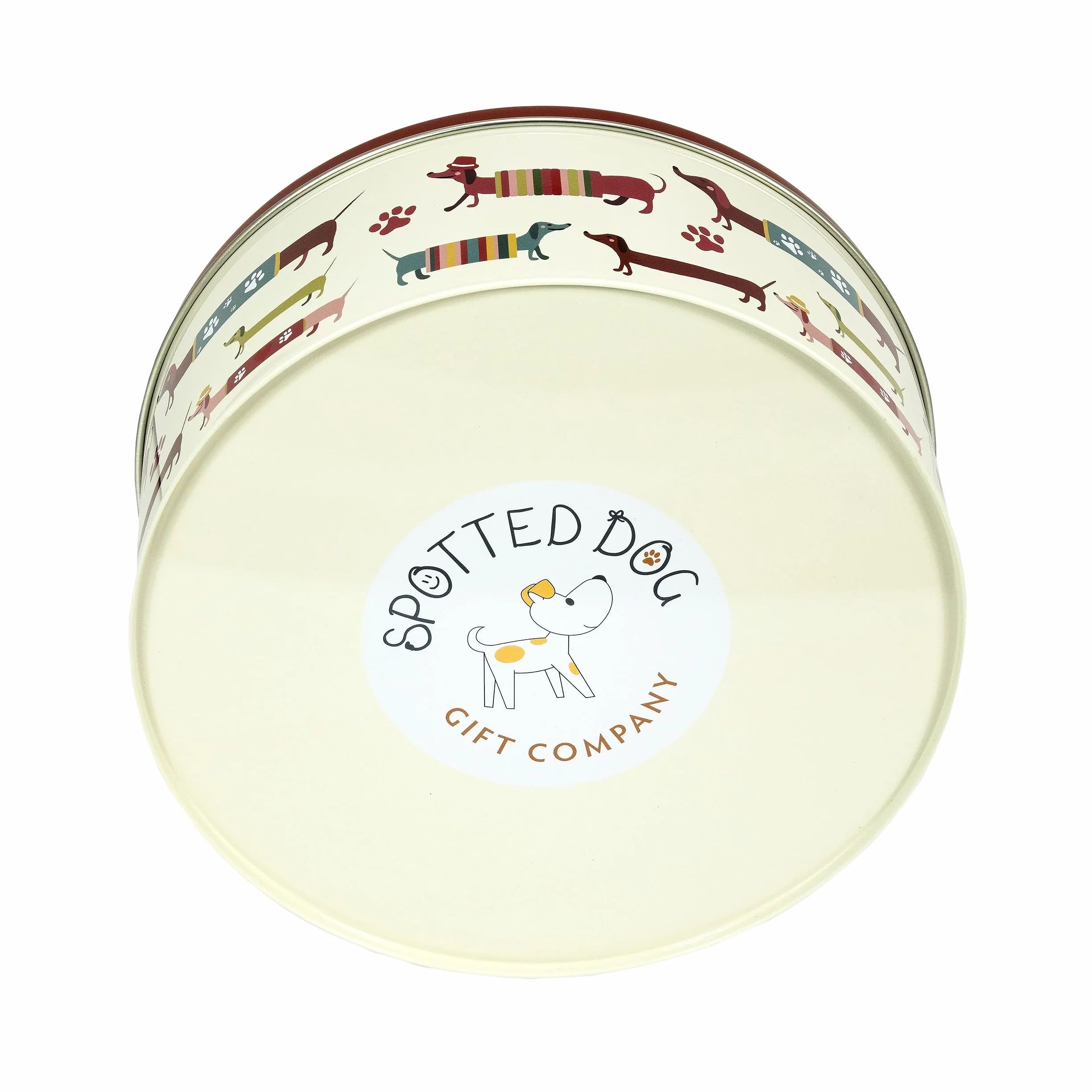 SPOTTED DOG GIFT COMPANY Zestaw 3 puszek do przechowywania ciast, okrągłe zagnieżdżające się puszki na ciasta do przechowywania ciast i ciasteczek, sztaplowalne hermetyczne pojemniki na ciastka