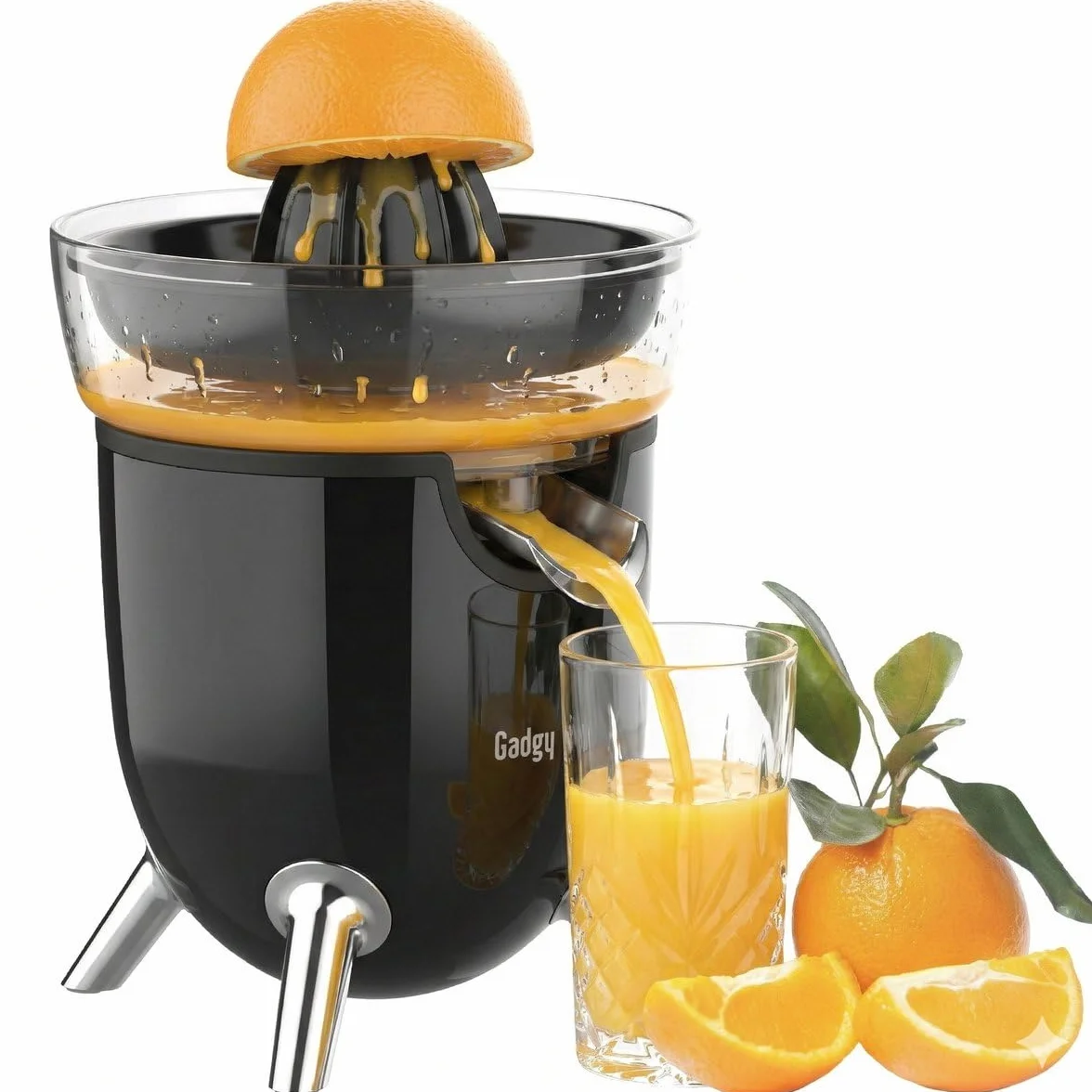 Gadgy Elektryczna Wyciskarka do Cytrusów 100W – Mocna Sokowirówka z funkcją Antykap, Pokrywką Przeciwkurzową i Antypoślizgowymi Nóżkami – Kompaktowa Wyciskarka do świeżych Soków