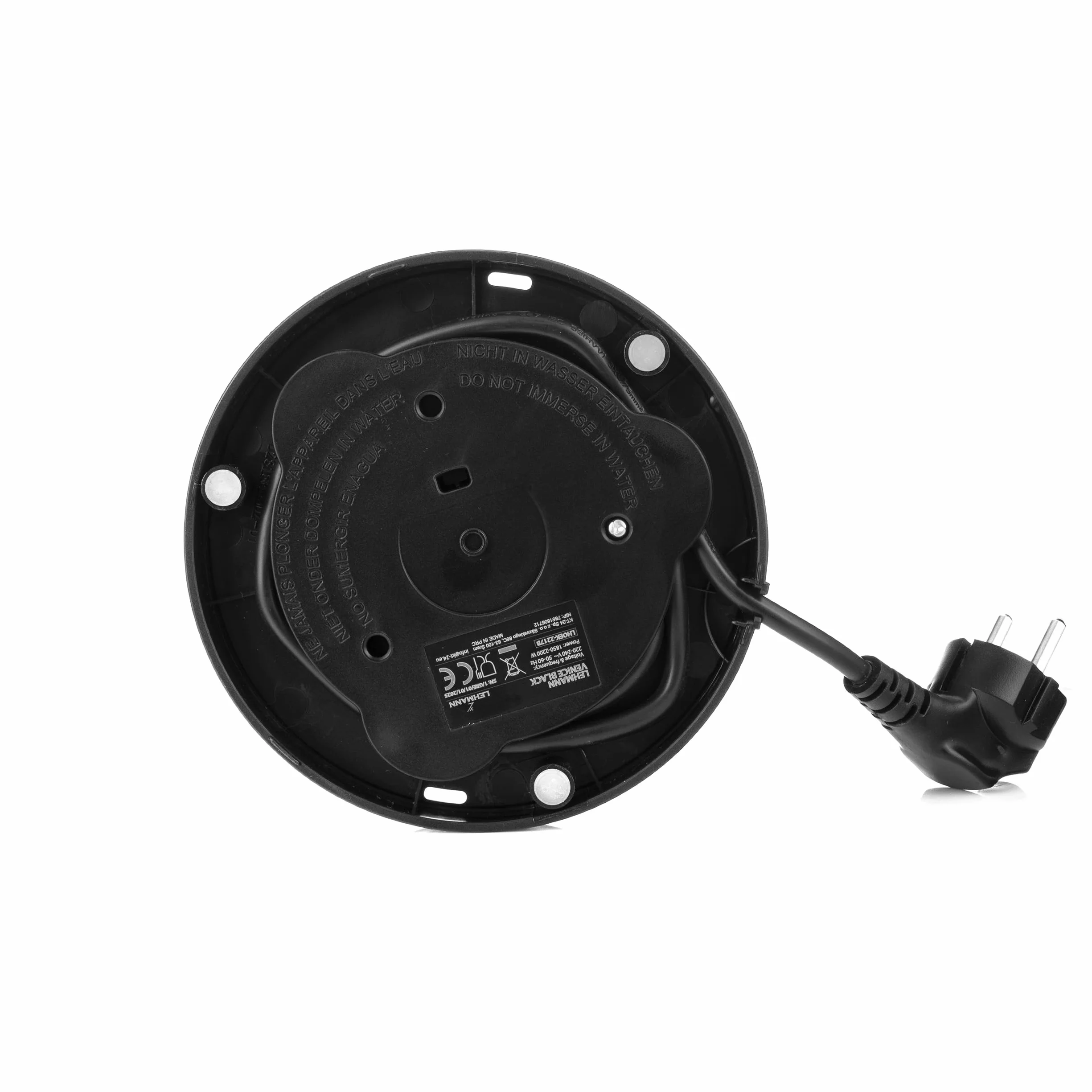 LEHMANN Czajnik elektryczny, 1,7 l, 2200 W, szybkie ogrzewanie, podwójna ścianka, stal nierdzewna, obrotowa podstawa o 360°, automatyczne wyłączanie, bez zawartości BPA-do herbaty, kawy, jedzenia dla