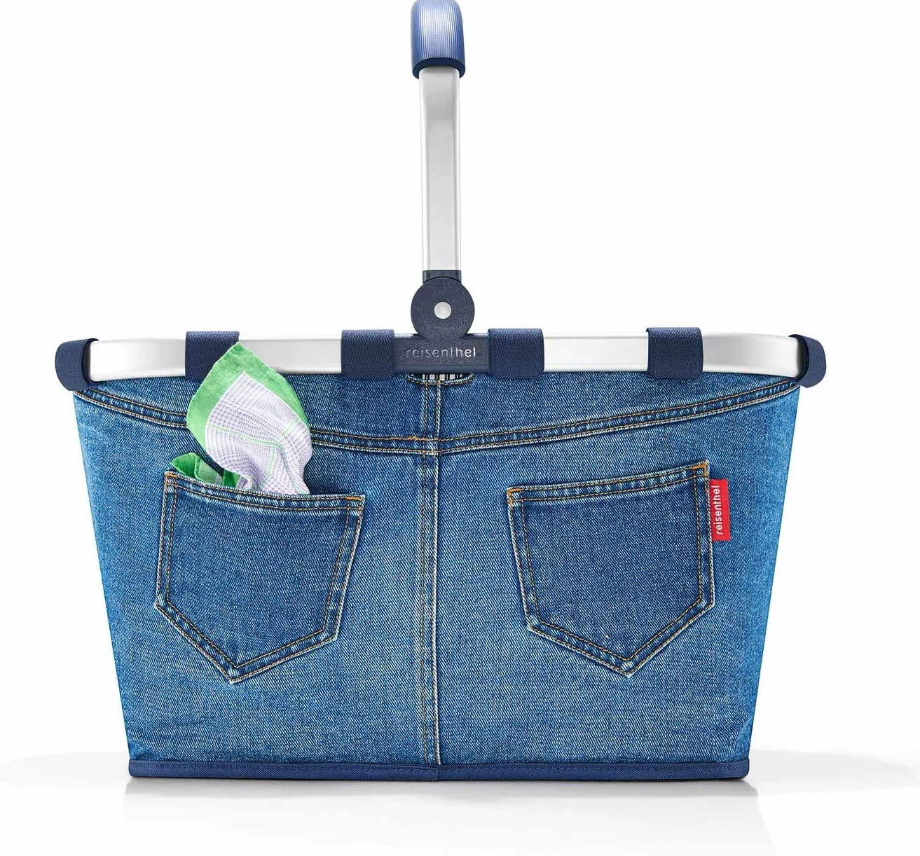 reisenthel Oferta koszyk na zakupy carrybag Plus pasujący pokrowiec, ochrona przed wzrokiem (dżinsy)