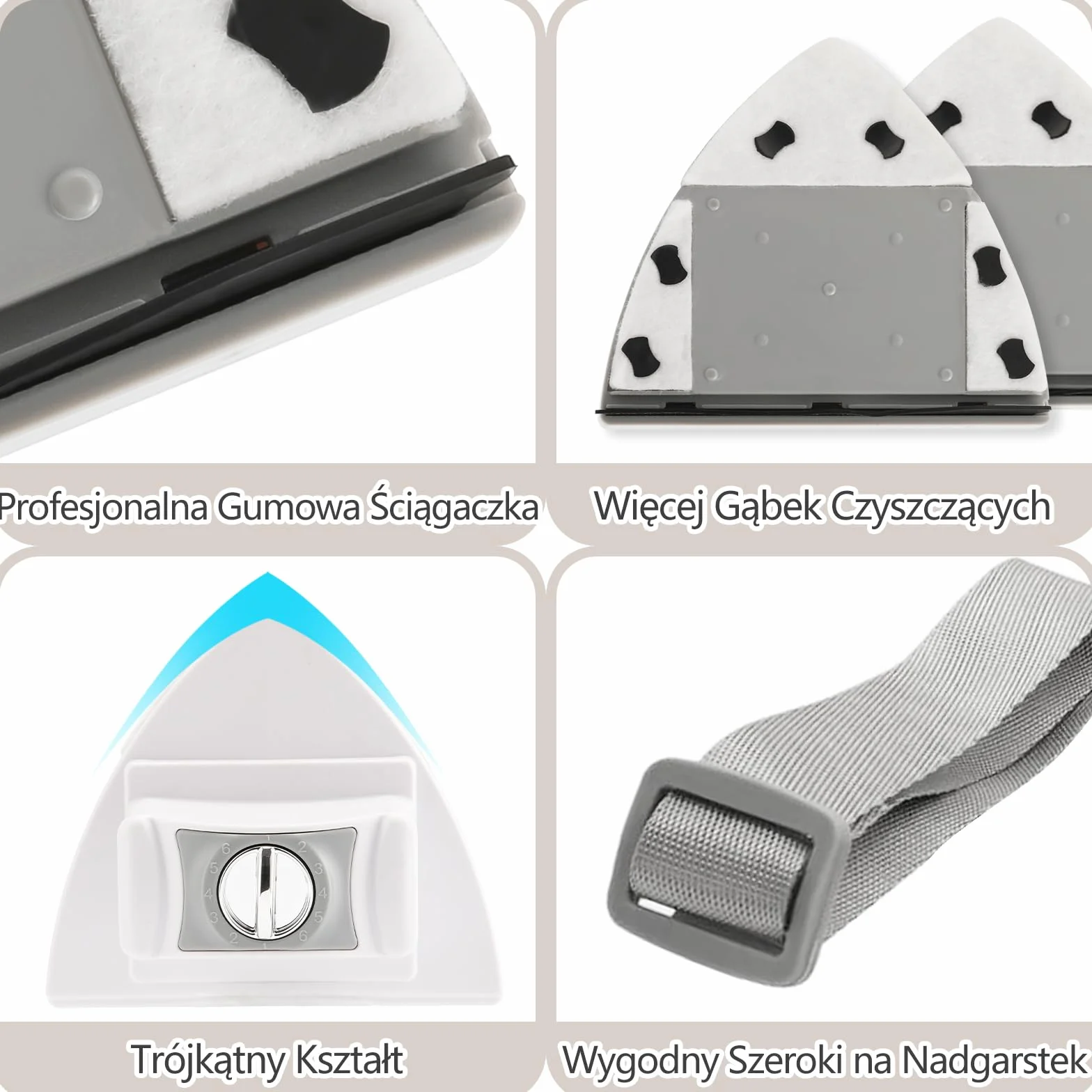 Mitclear Magnetyczna Myjka do Czyszczenia Okien, Środek do Czyszczenia Szkła, Dwustronna Szczotka do Czyszczenia Szyb w Wys Budynków(Szyby Pojedyncze/Podwójne Szybą) - Grubość 5-35mm