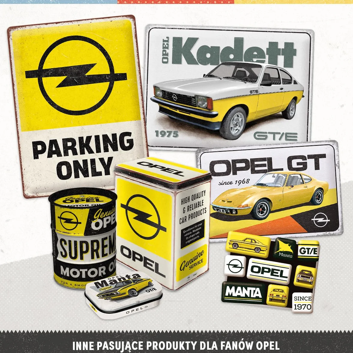 Nostalgic-Art Retro skarbonka, 600 ml, Opel – Supreme Motor Oil – Pomysł na prezent dla miłośników Opla, Official License Product (OLP), metalowa skarbonka, Styl vintage