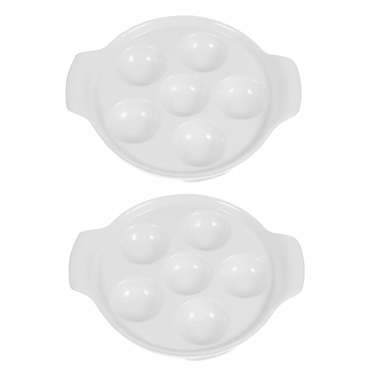 2 Szt. Ceramiczna Do Pieczenia Ślimaków Płytka Escargot z Uchwytami Naczynie Do Pieczenia i Restauracji