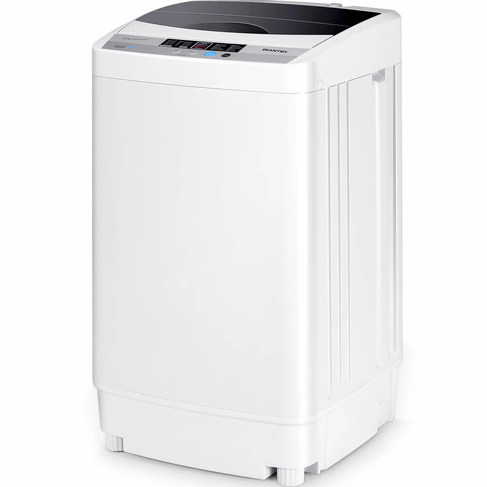 COSTWAY Pralka 4,5 kg, ładowana od góry pralka z pompką, wirką, wyświetlaczem, mini pralka 310 W/ 50 x 50 x 85 cm, mała do mieszkania, kampera