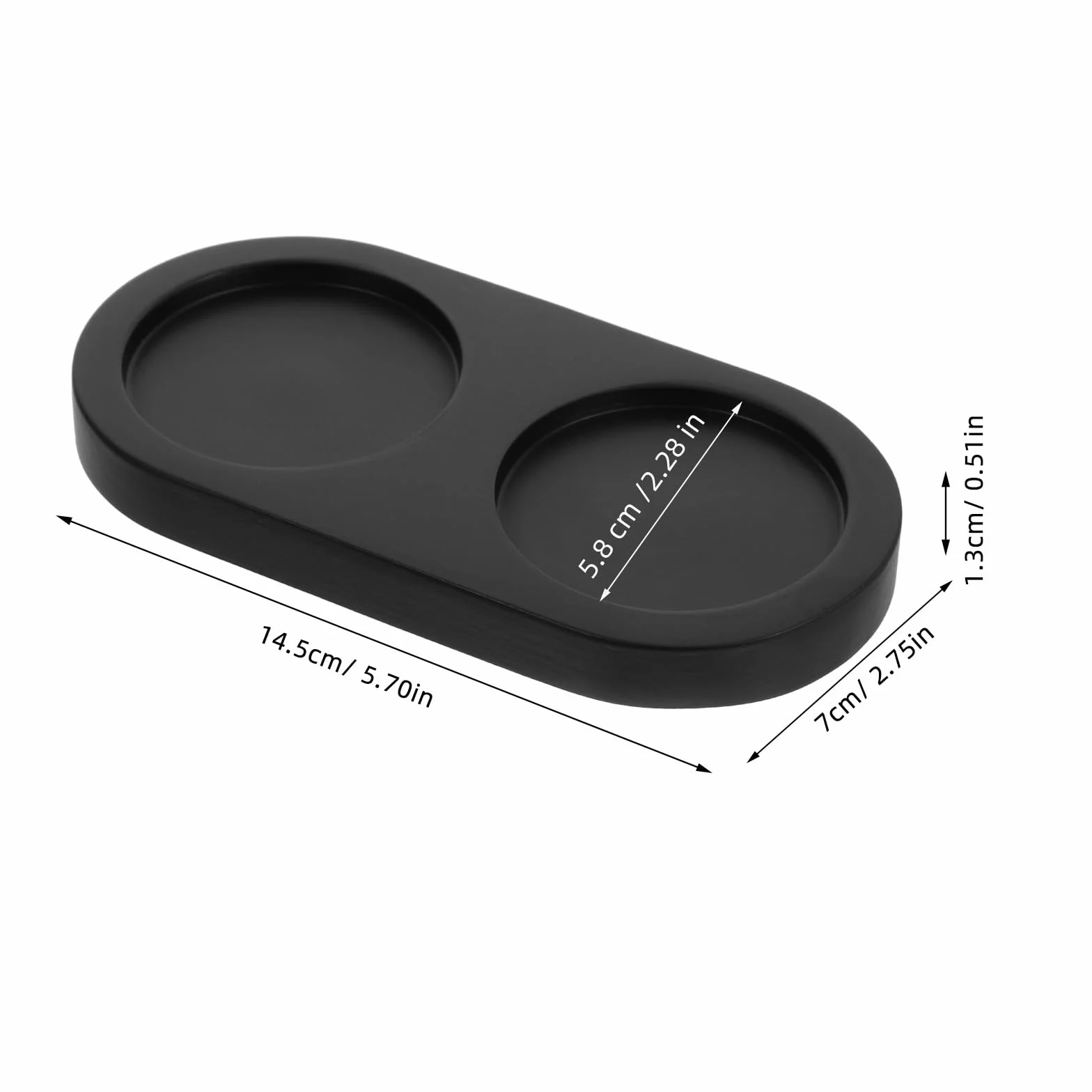 ABOOFAN Taca na młynek do soli i pieprzu z drewna, uchwyt na solniczkę i pieprzniczkę w kuchni, uchwyt na butelki z przyprawami, rozmiar pieca 5,8 x 5,8 cm