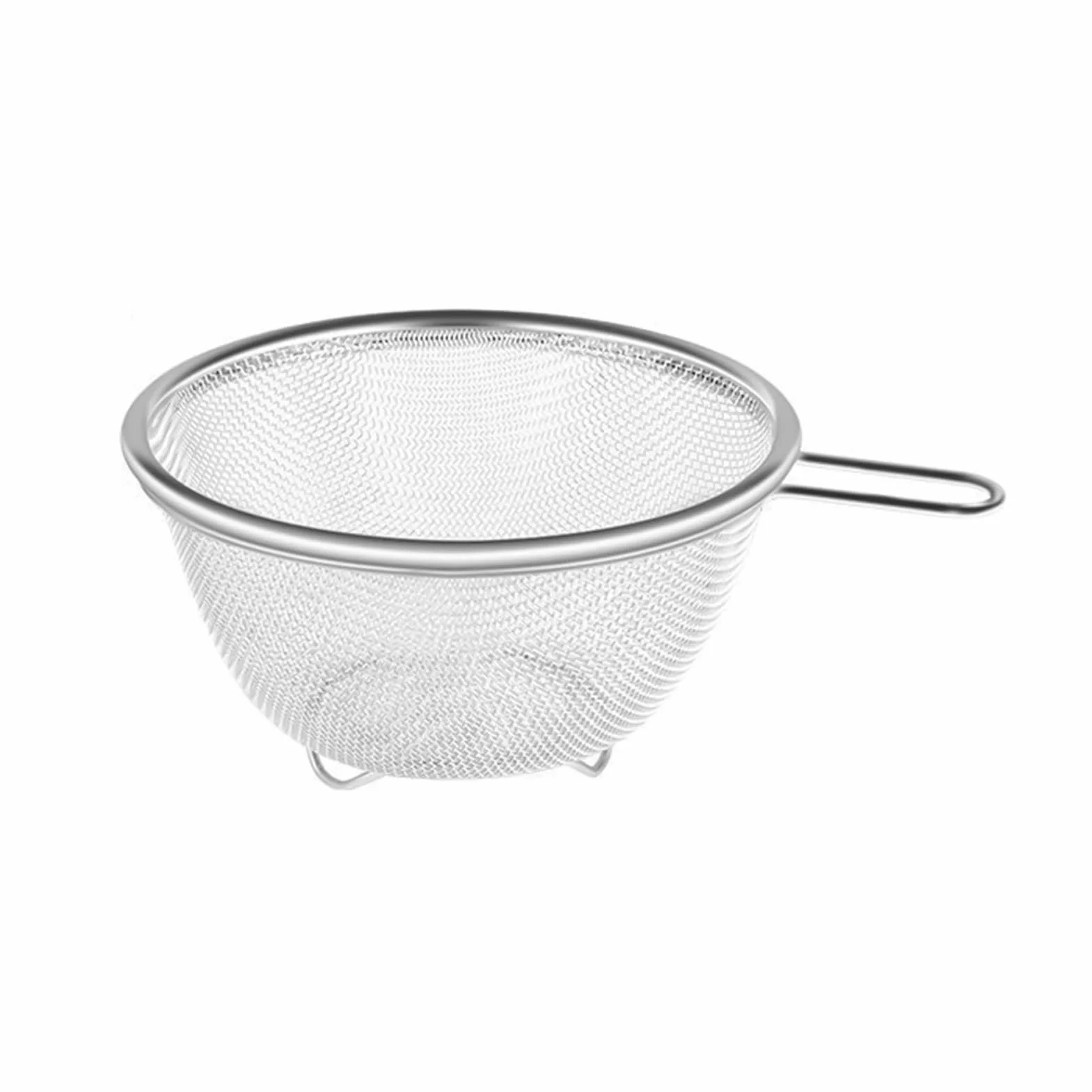 Mixing Bowl Set, Stainless Steel Colander, Draining Basket Bowl, Handle Strainer Bowls, Kitchen Prep Mixing Bowls, Food Washing Tool