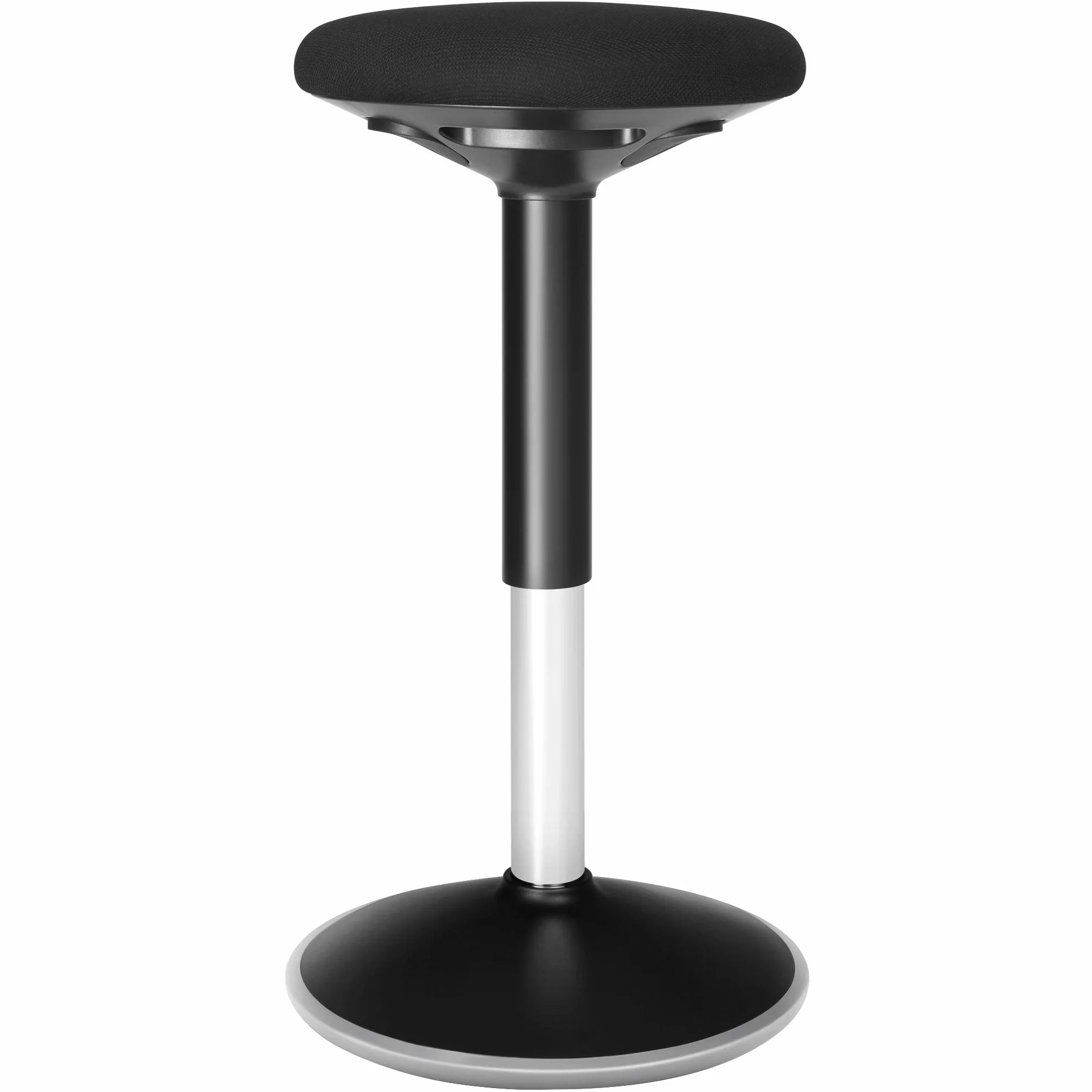 SONGMICS OSC05BK Ergonomiczny taboret biurkowy, obracany o 360°, z regulacją wysokości, 56–81 cm, łatwy montaż, czarny