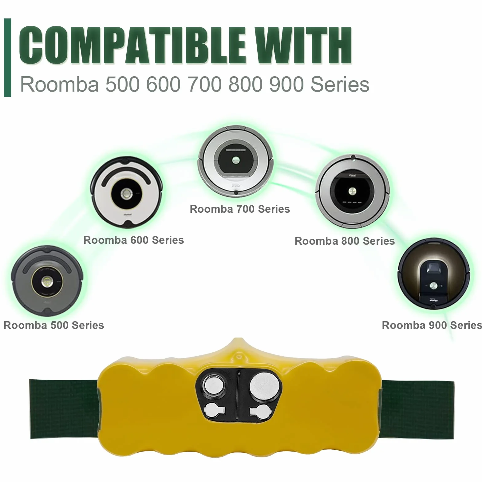 5000 mAh akumulator zamienny do iRobot Roomba 14,4 V 500 600 800 800 900 510 530 532 535 540 550 560 562 570 580 620 630 650 666 0 760 790 880