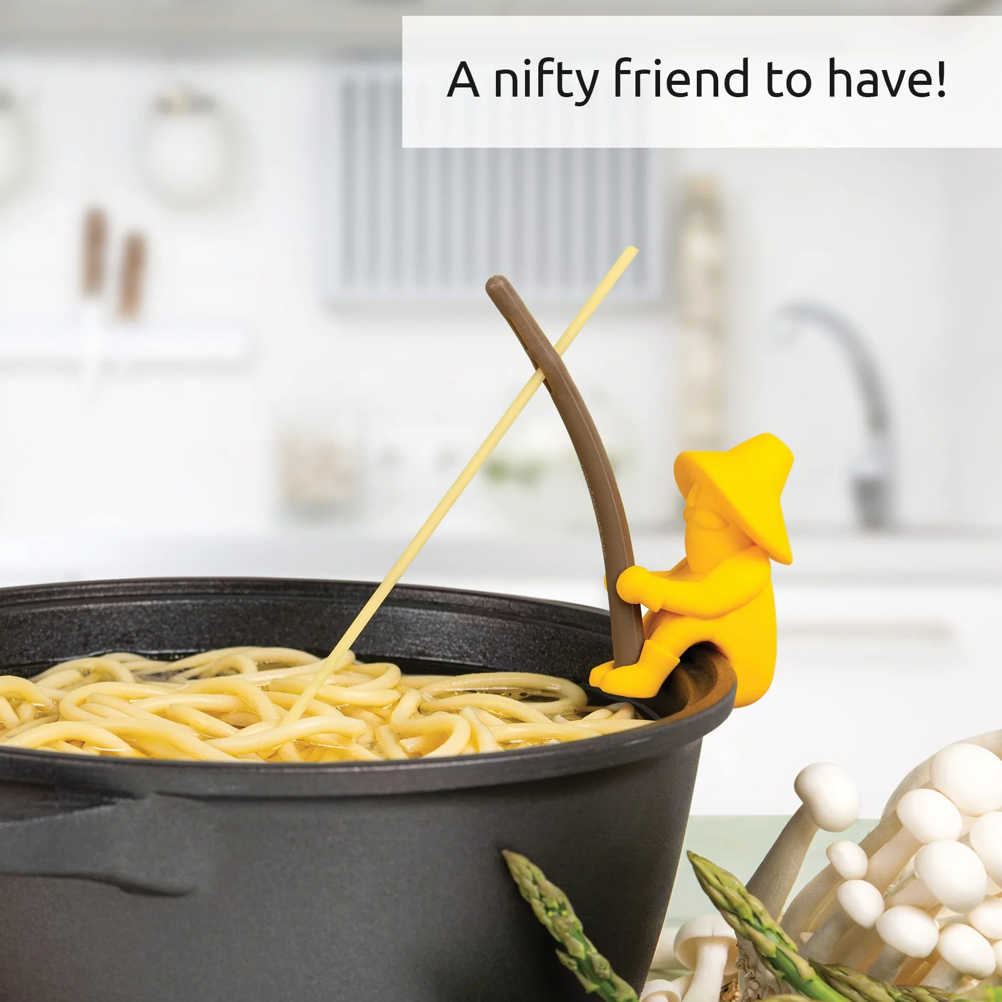 OTOTO Al Dente tester spaghetti i uwalniacz pary, w 100% wolny od BPA i bezpieczny dla żywności, tester makaronu, zabawne gadżety kuchenne, prezenty na parapetówkę, narzędzia kuchenne i gadżety nadają