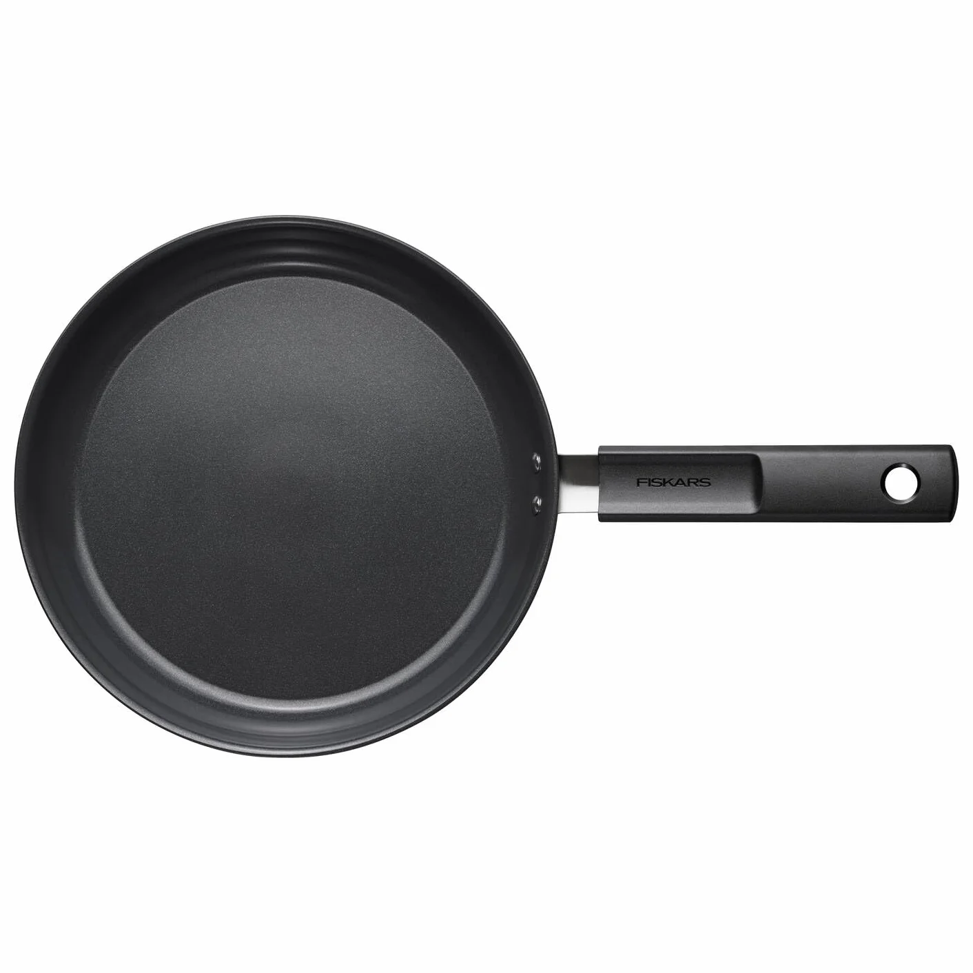 Fiskars Patelnia, Hard Face, średnica 24 cm, odpowiednia do wszystkich płyt grzewczych, powłoka nieprzywierająca, odporna na zarysowania, aluminium/plastik, czarna, 1075458