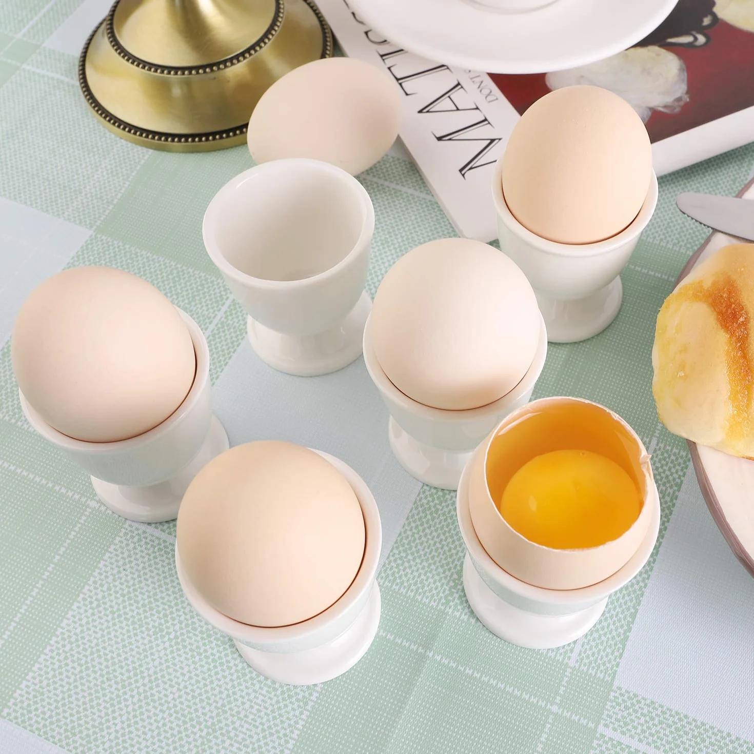 Ceramiczne kubki do jajek, zestaw 2 szt. do jajek na miękko twardo