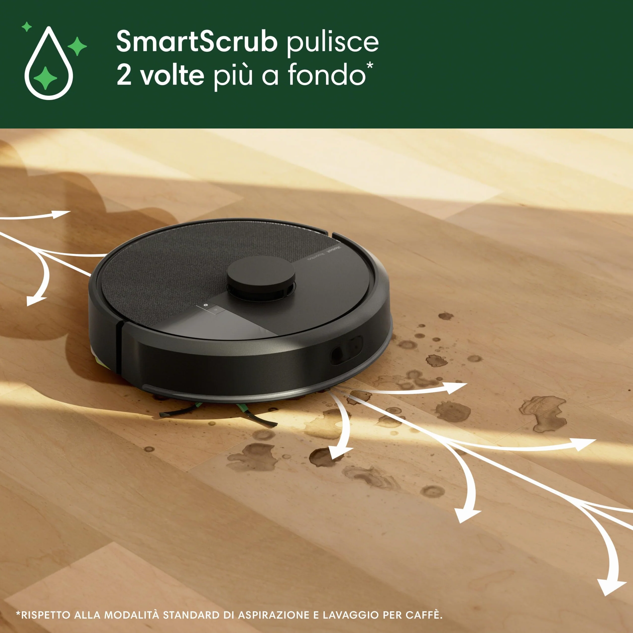 iRobot Roomba 105 Combo+AutoEmpty Dock, robot odkurzający 2 w 1, odkurzanie 7KPa, nawigacja LiDAR - wykrywanie dywanów, strefy czyszczenia i unikania - 4 poziomy ssania - czarny