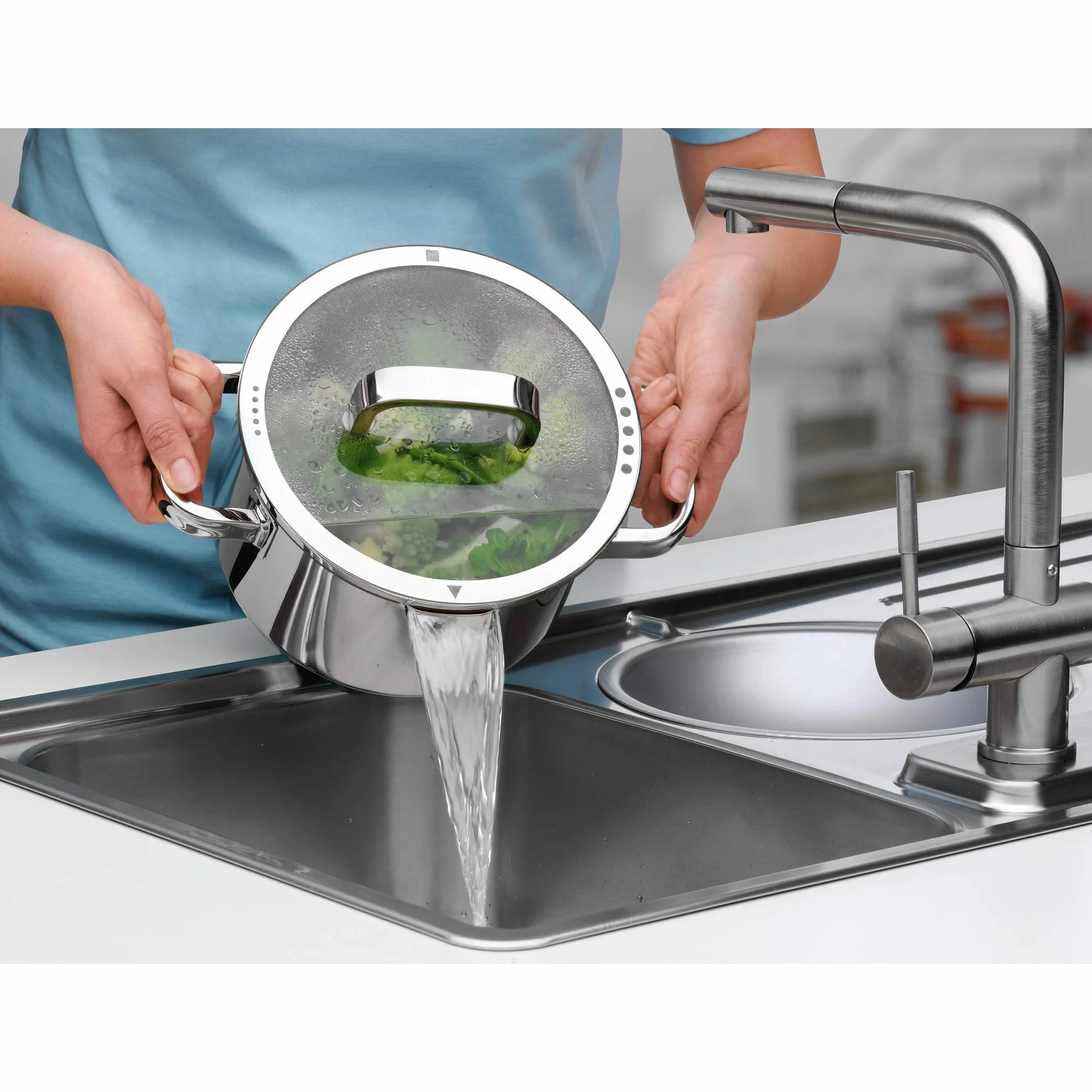 Wmf Function 4 Garnek z Pokrywką, Srebrny, ⌀20 cm/3,4 L