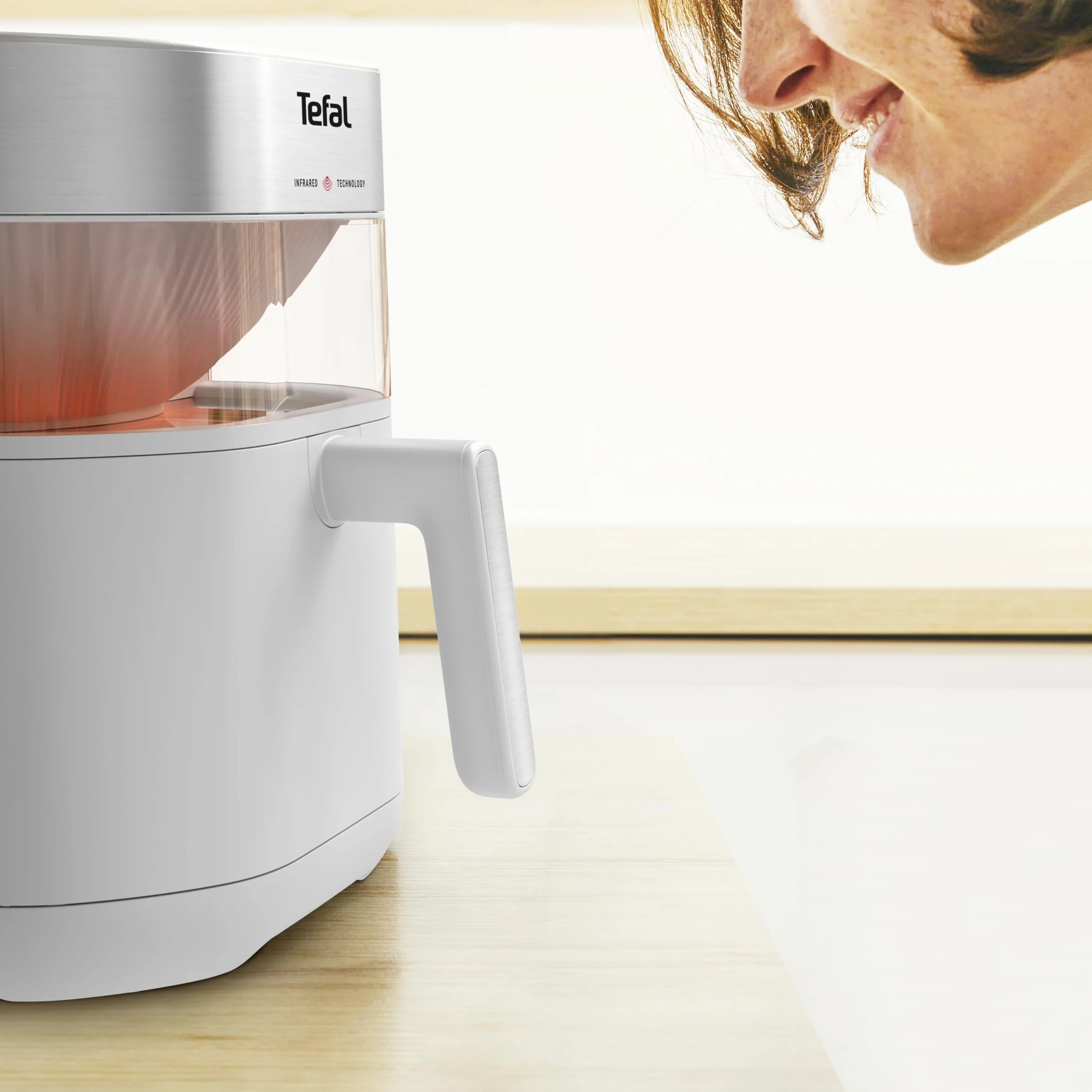 TEFAL EY831GE0 Frytkownica, beztłuszczowa, Easy Fry Infrared, chrupiące dania, cyfrowy panel, wyciągany ruszt, technologia podczerwieni, pieczenie od góry do dołu, pojemność 7L
