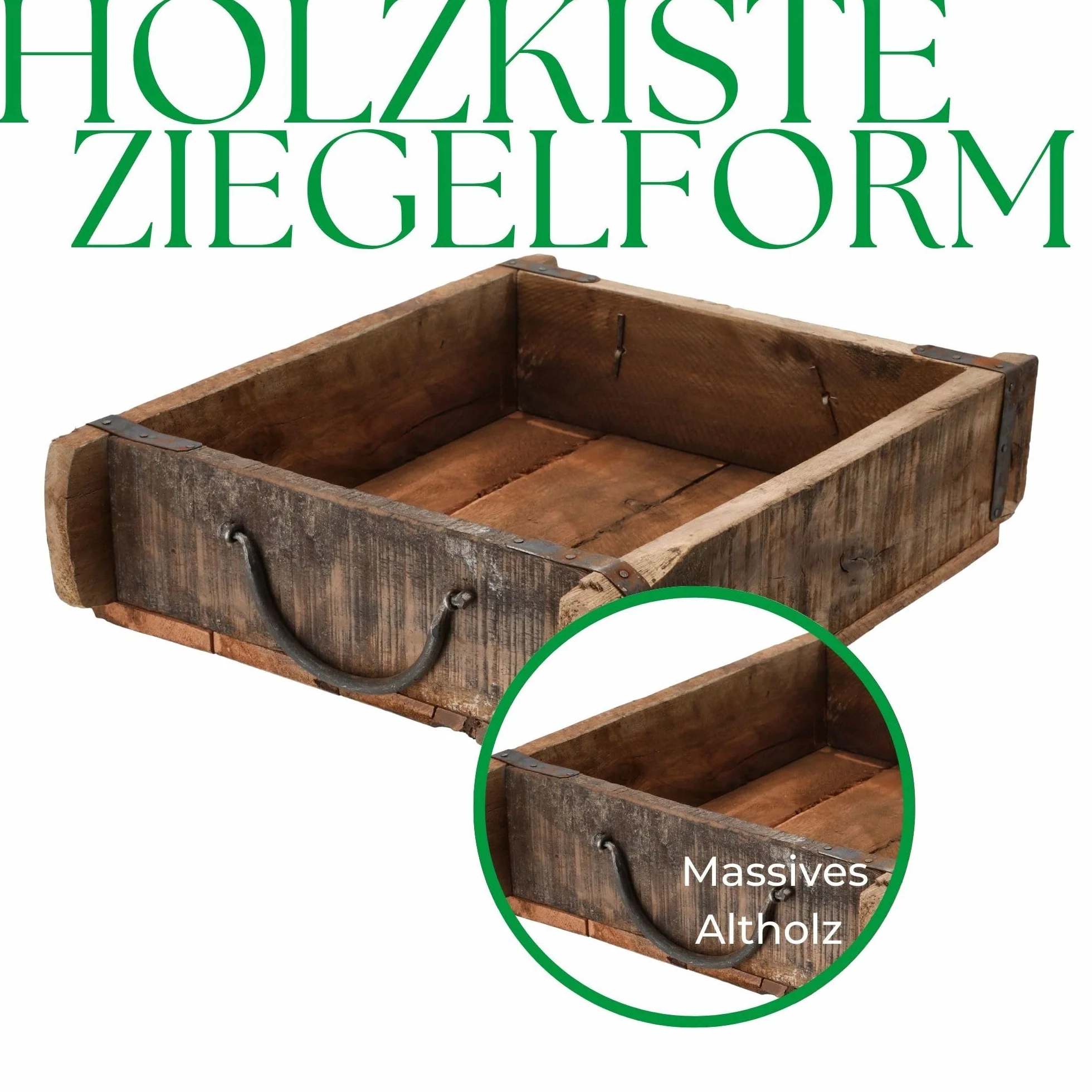 Novaliv 2 x drewniana skrzynka w stylu vintage 30 x 25 x 8 cm stara forma cegieł drewno duża skrzynka uniwersalna z recyklingu starego drewna każdy kształt JEDNA unikatowa skrzynka vintage dekoracja