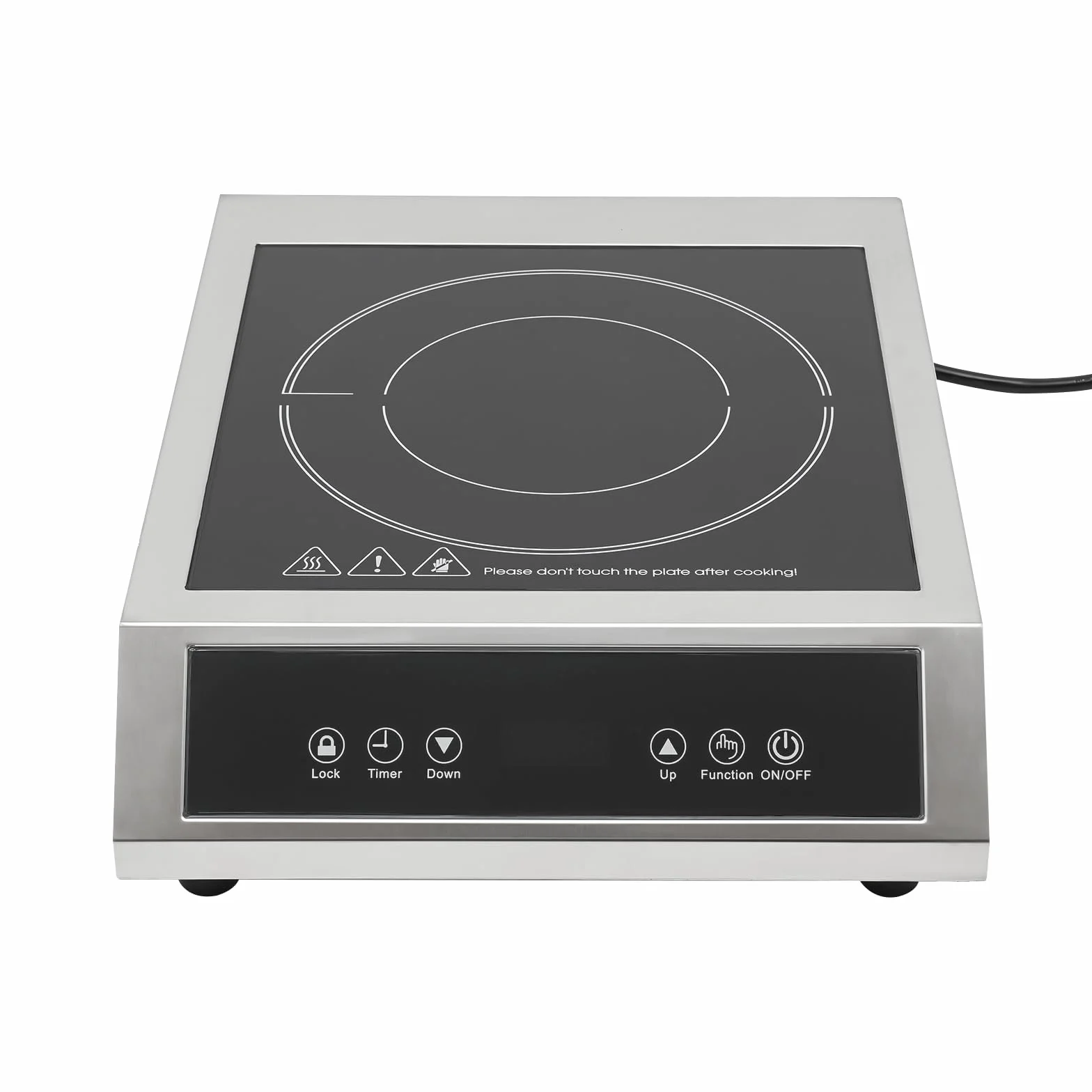 Komercyjna kuchenka indukcyjna 3500 W, inteligentne gotowanie, blat roboczy, indukcja, 11-stopniowa regulacja, kompaktowa konstrukcja, płyta indukcyjna do garnków, magnetyczna zawartość żelaza 30%