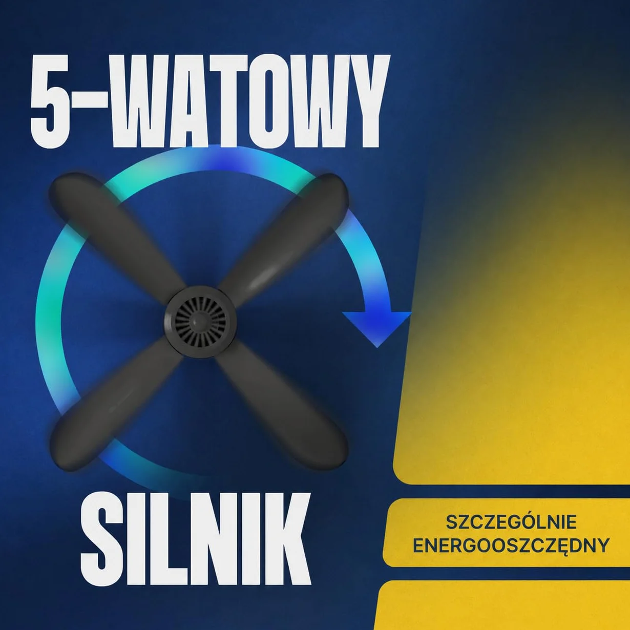 Przenośny wentylator sufitowy z wtyczką i przełącznikiem, 220 V-240 V/5 W, Ø 40 cm, mobilny wentylator z zawieszką, energooszczędny, czarny