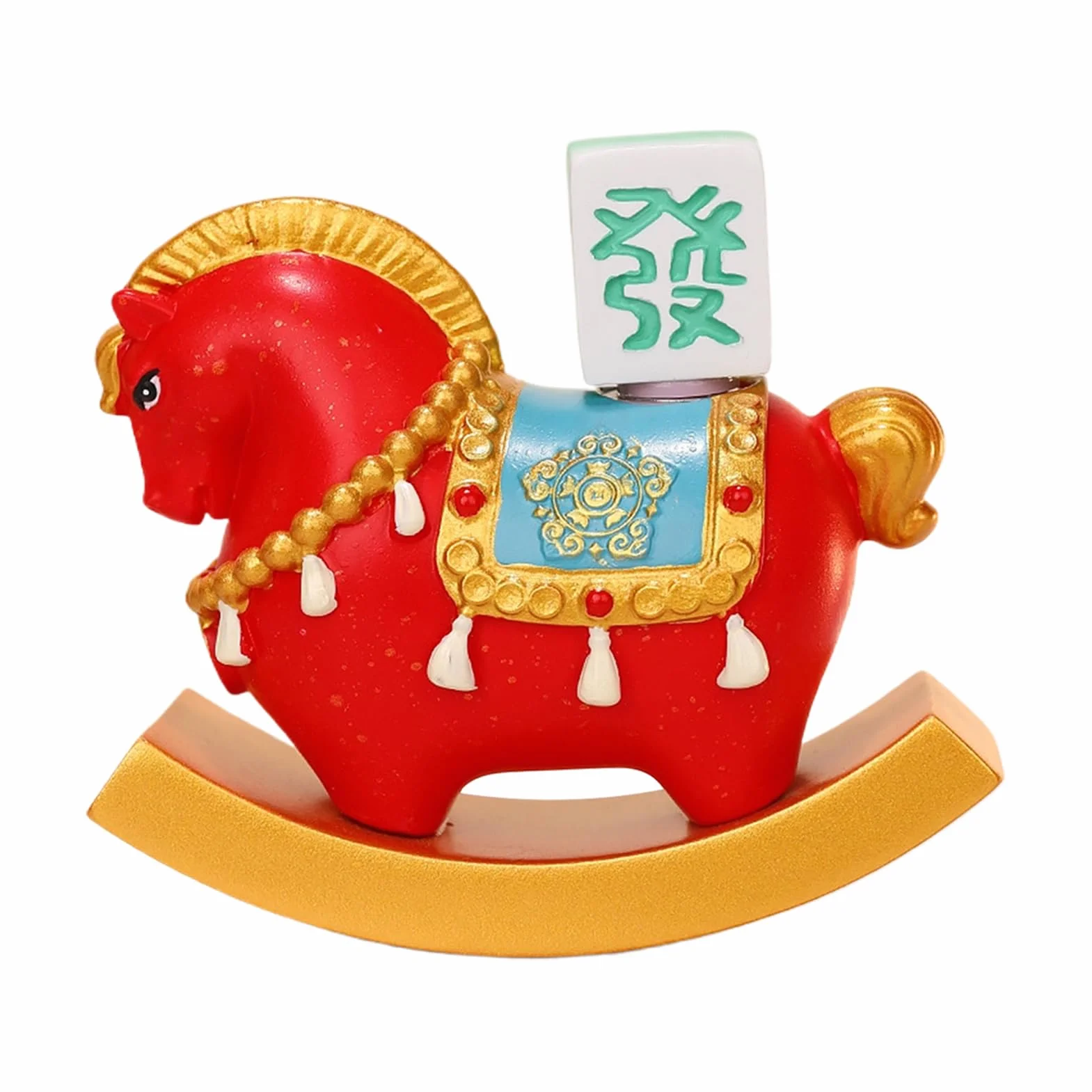Chinese Horse Figurine - Resin Collectible Statue 12x8cm Handcrafted for Chinese New Year