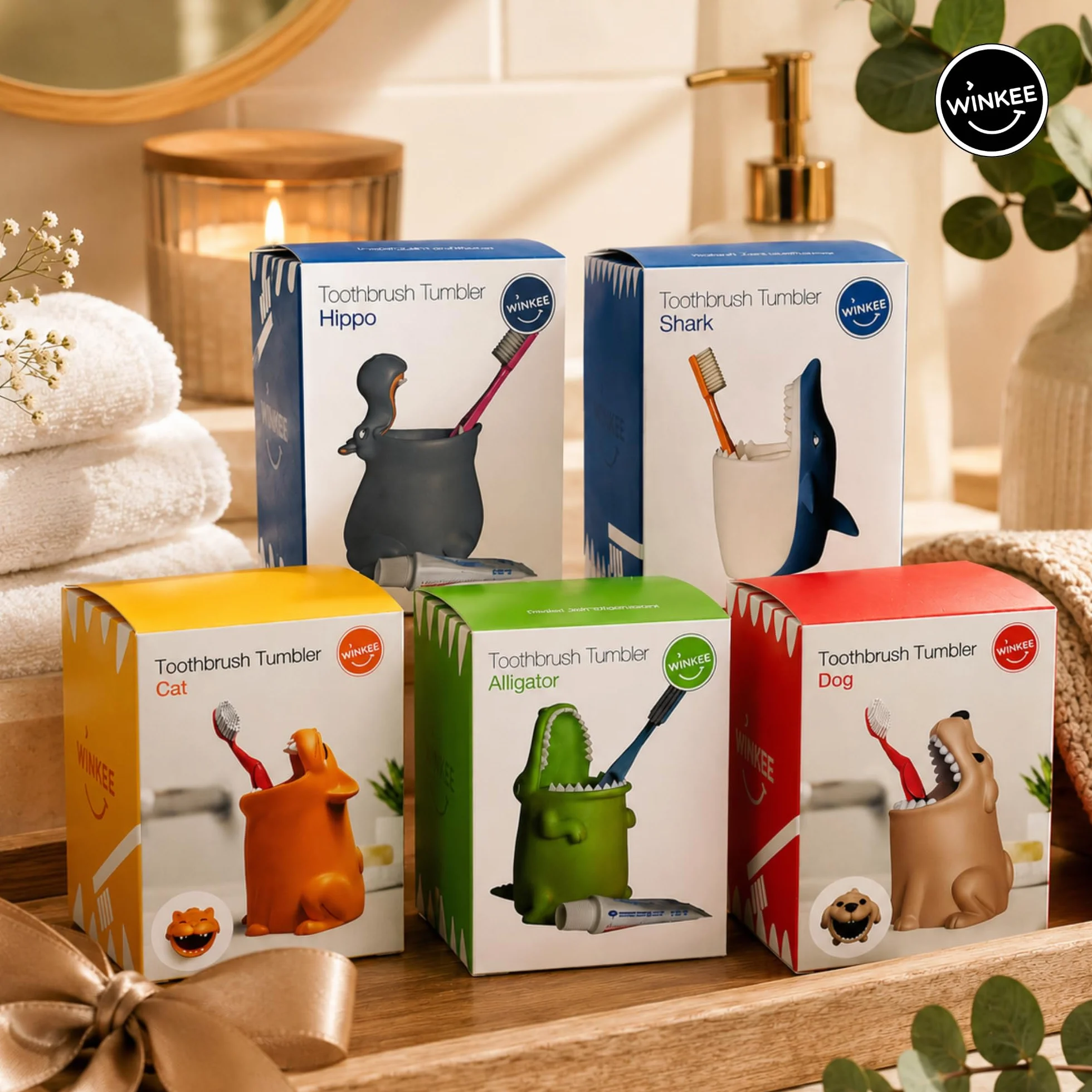 Winkee Zahnputzbecher Hippo