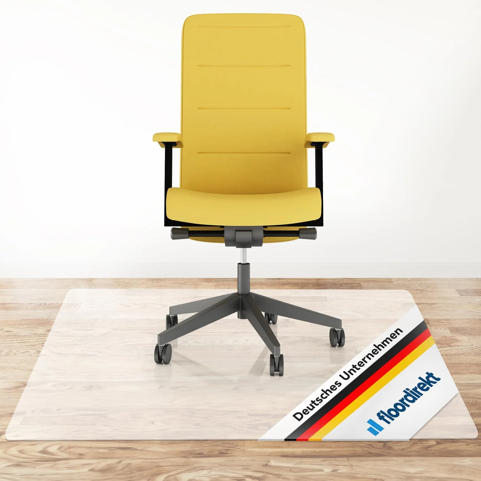 Floordirekt Mata ochronna na podłogę do twardych podłóg – Neo, półprzezroczysta, podkładka na krzesło biurowe, grubość: 1,5 mm (półprzezroczysta, 114 x 150 cm)
