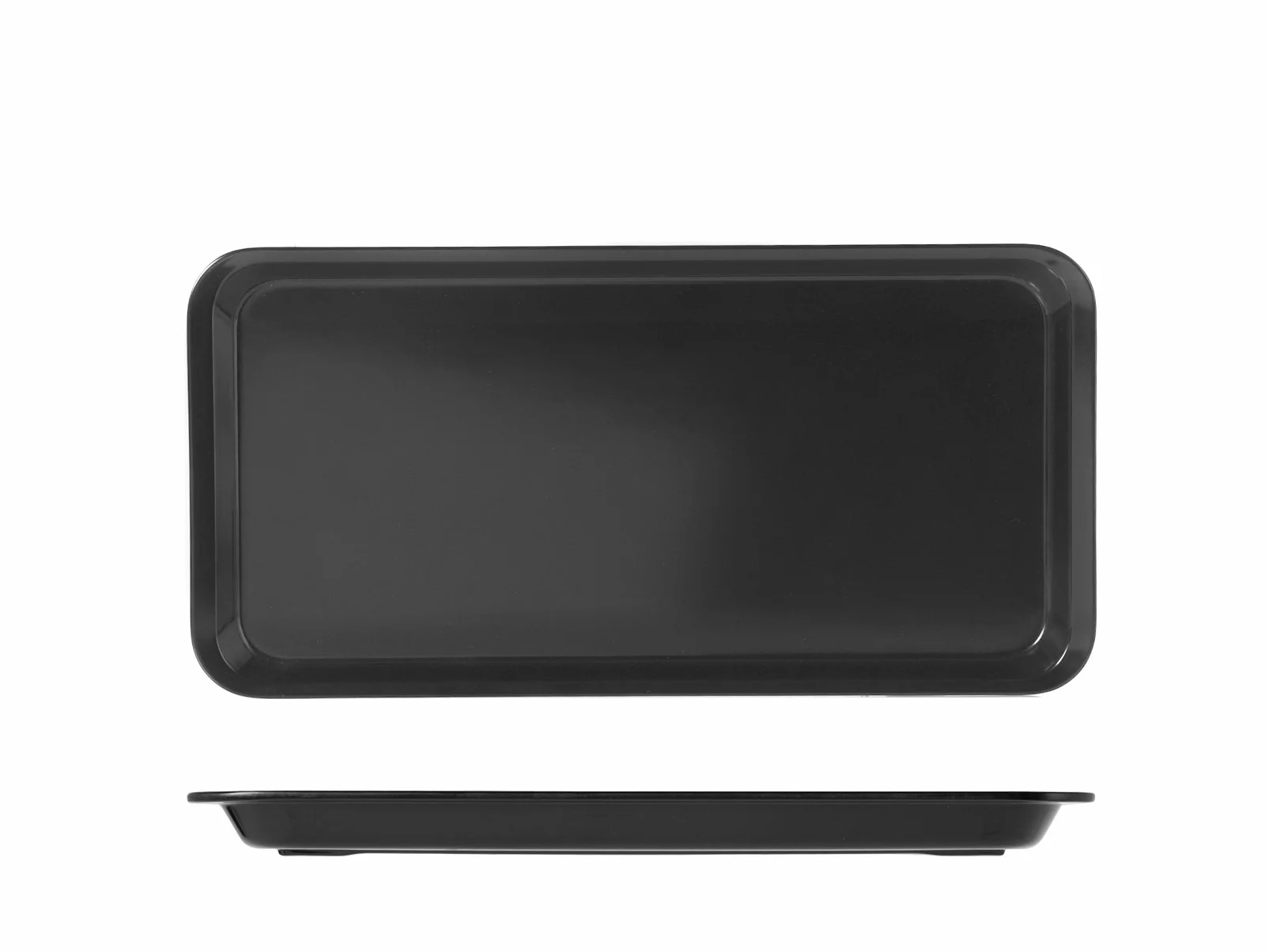 H&H Pengo 79064 taca z obramowaniem, 40 x 20 x 2 cm, melamina, czarna