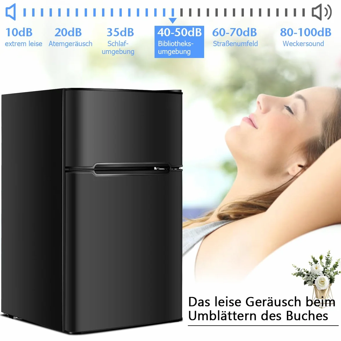 GOPLUS Lodówka z zamrażarką 90 l chłodziarko-zamrażarka