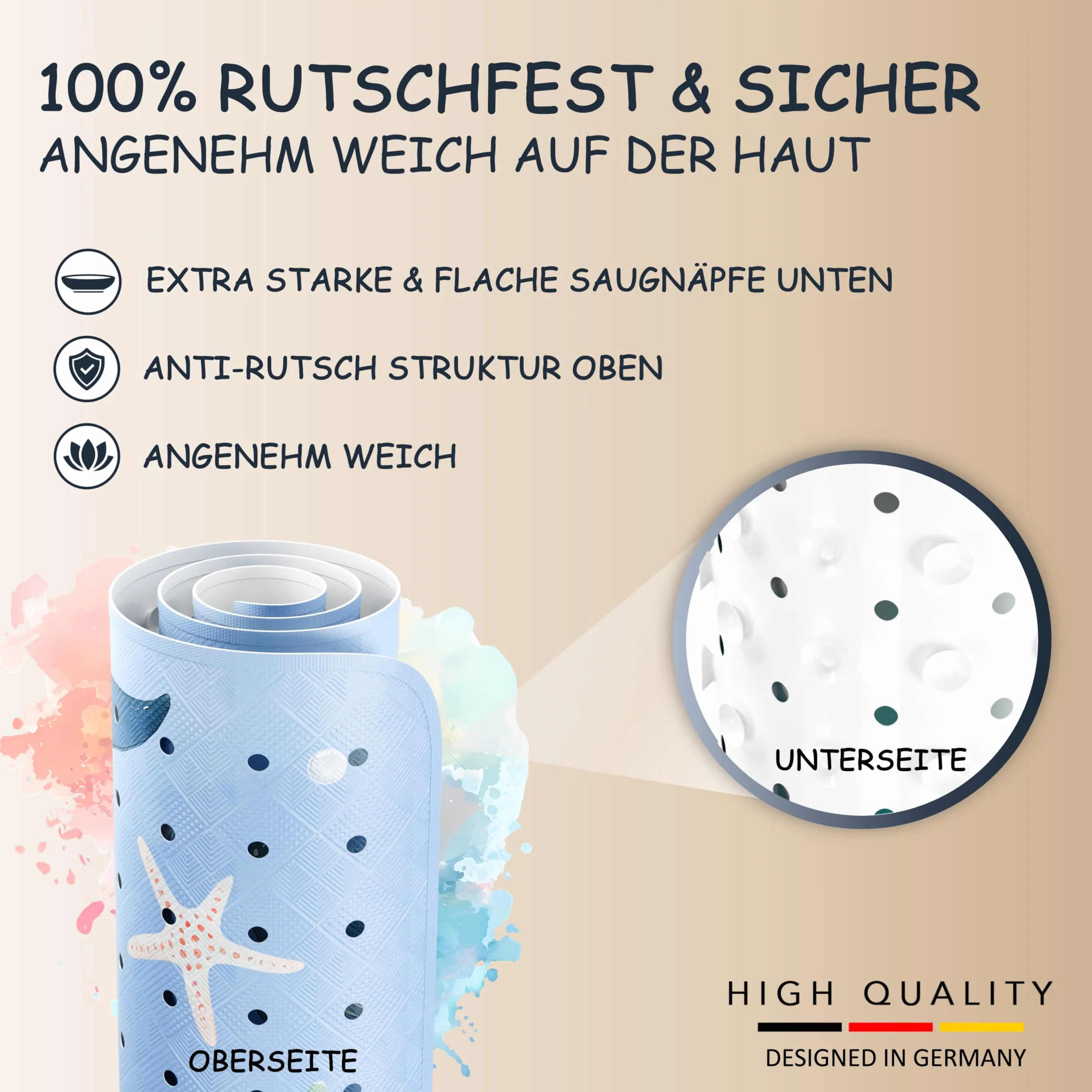 SilverRack mata antypoślizgowa do wanny dla dzieci 100x40cm bez BPA