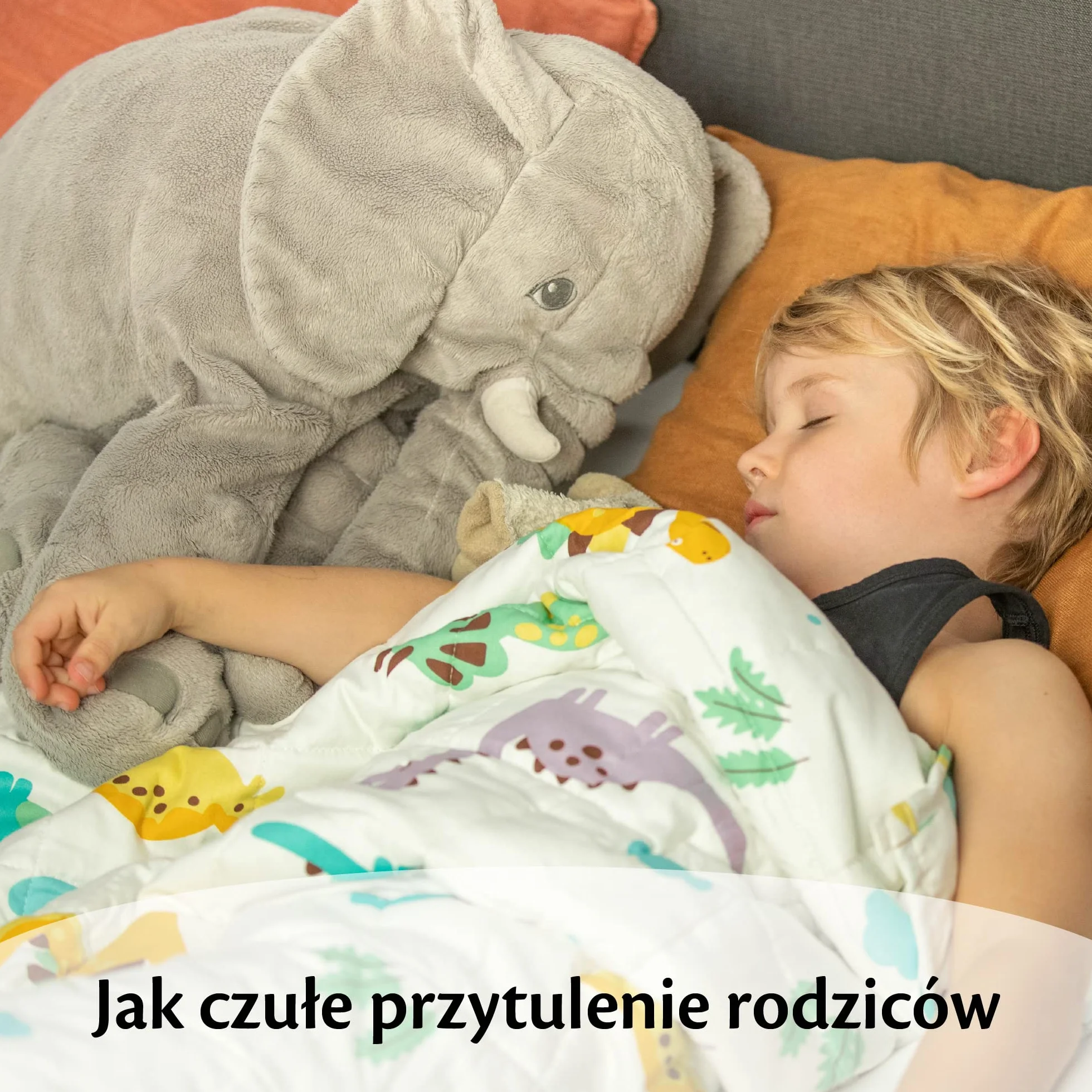 Ella Health Kołdra Obciążeniowa dla Dzieci 2.4 kg 90x120cm - Kołderka Sensoryczna dla Dziecka - Hipoalergiczny Granulat Szklany, Miękka Bawełniana Powłoczka - Koc Dla Dzieci 15-25kg – Dino