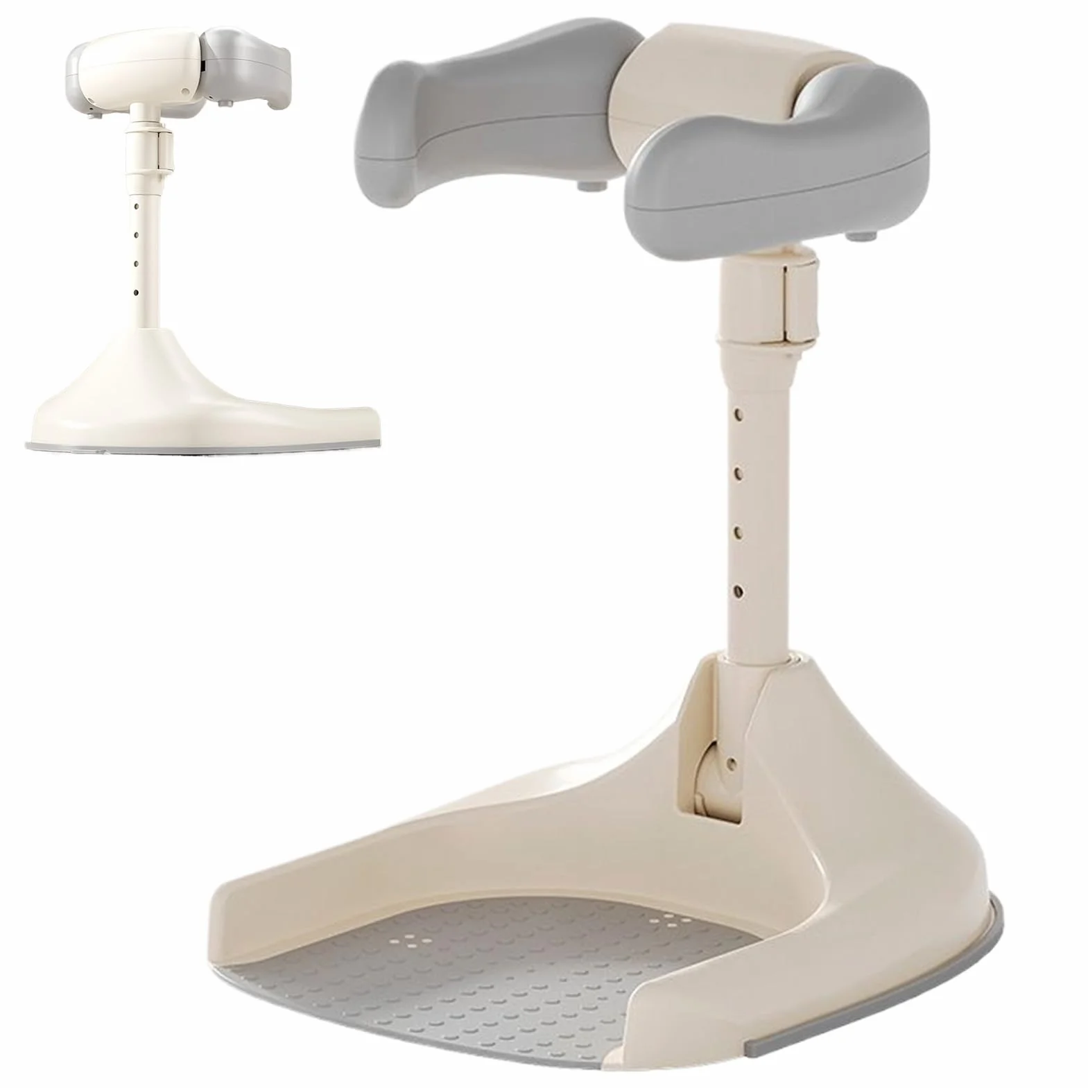 Adjustable Shower Stand, Adjustable Height Bath Standing Support, 15.35x13.19x17.32 inches Foldable Portable Bathing Device, Wash Seat for Kids, Boys & Girls