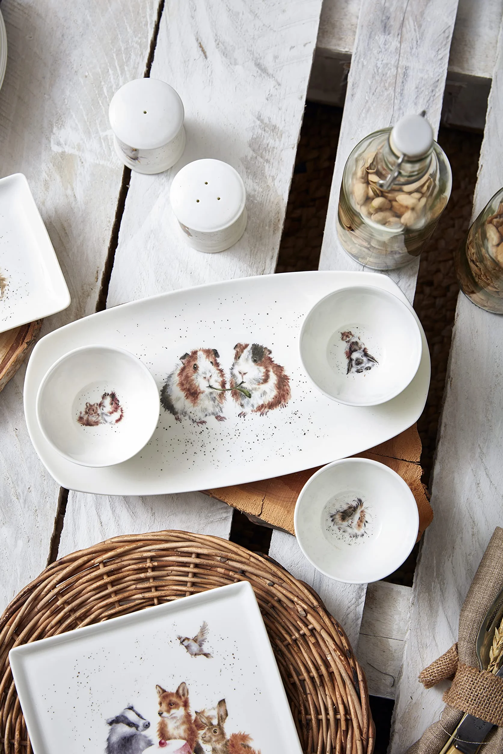 Wrendale Designs - Lettuce Be Friends' zestaw 3 naczyń i tacek