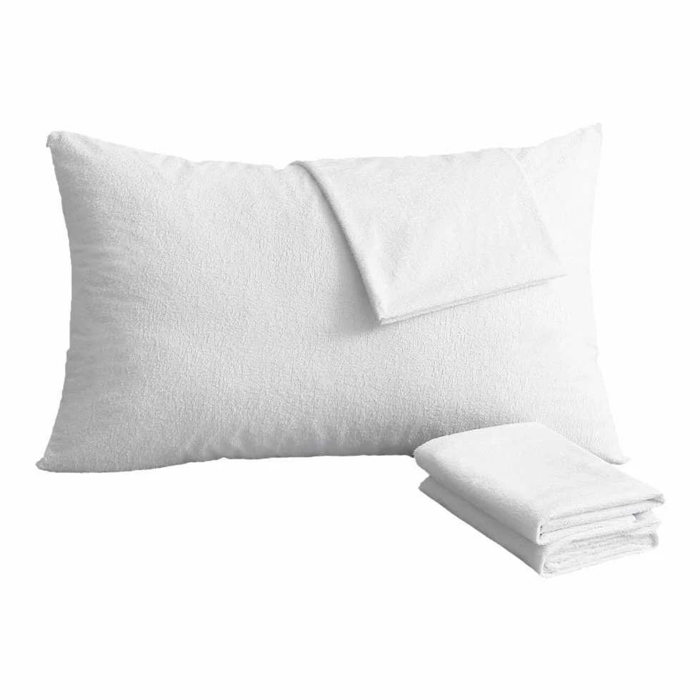 Bedecor Wodoodporny i Oddychająca Poszewki na Poduszki z Polowo-Bawełna, Zamkiem Ochraniacze na Poduszki, Odporna na Roztocza i Pluskwy - 50 x 70 cm