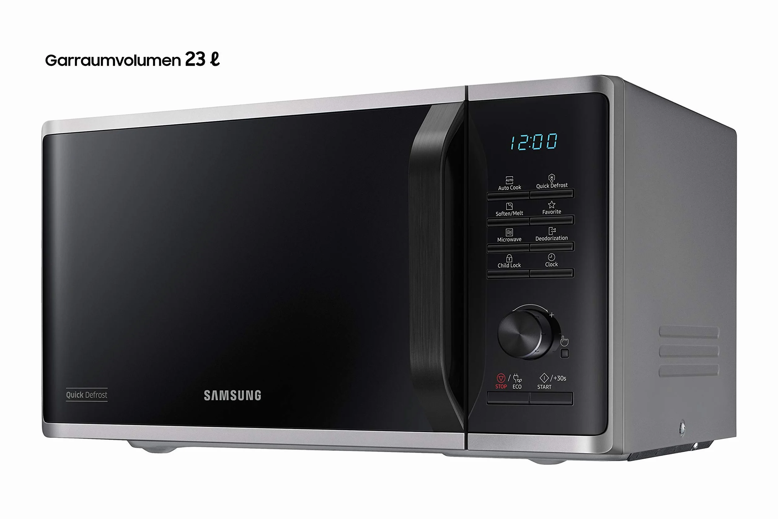 Samsung MS2AK3515AS/EG kuchenka mikrofalowa, 800 W, 23 sztuki, szerokość 48,9 cm, emaliowane wnętrze ceramiczne, odporne na zarysowania