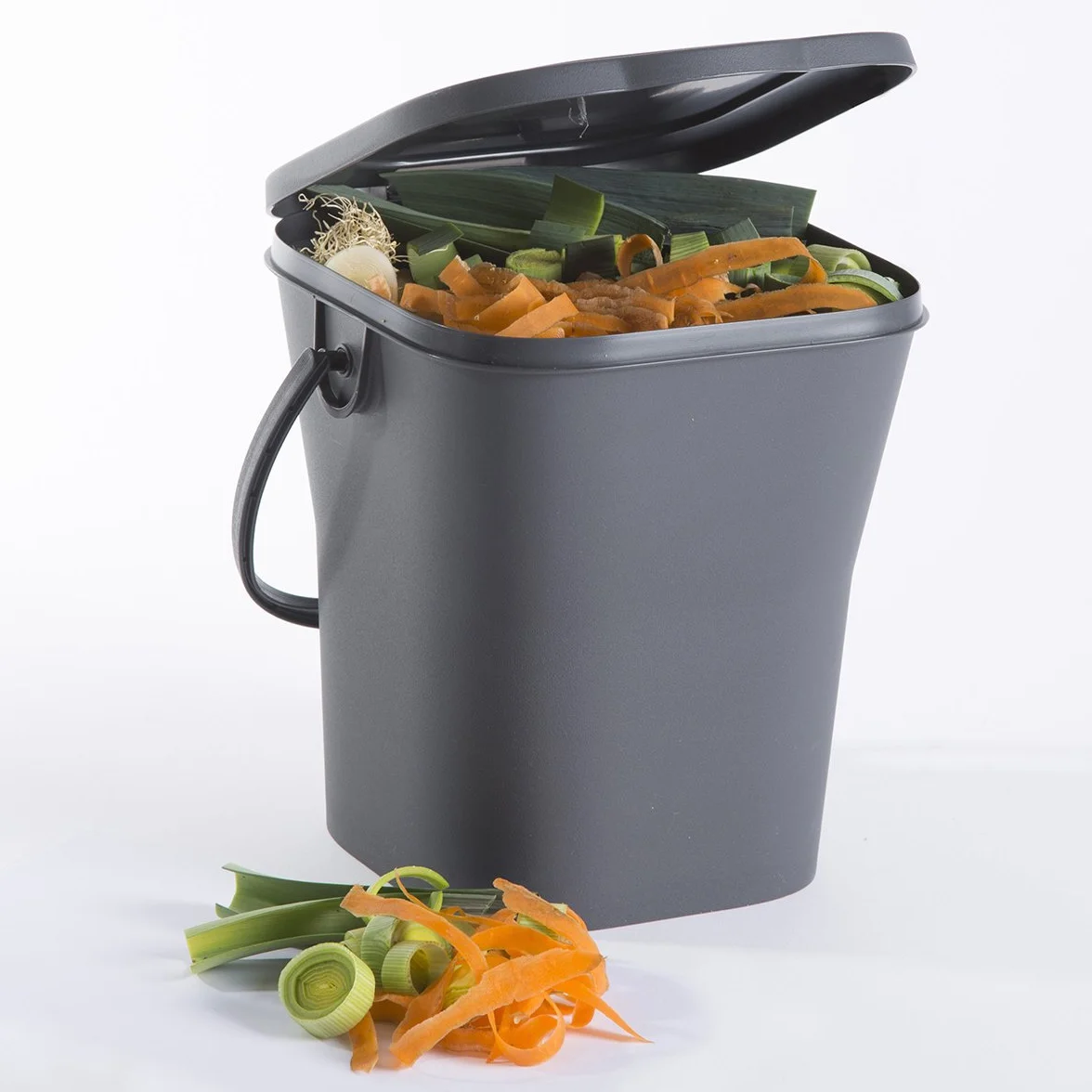 Eda Seau Compost Wiadro, Szary, 24,8 x 23,8 x 24,3 cm