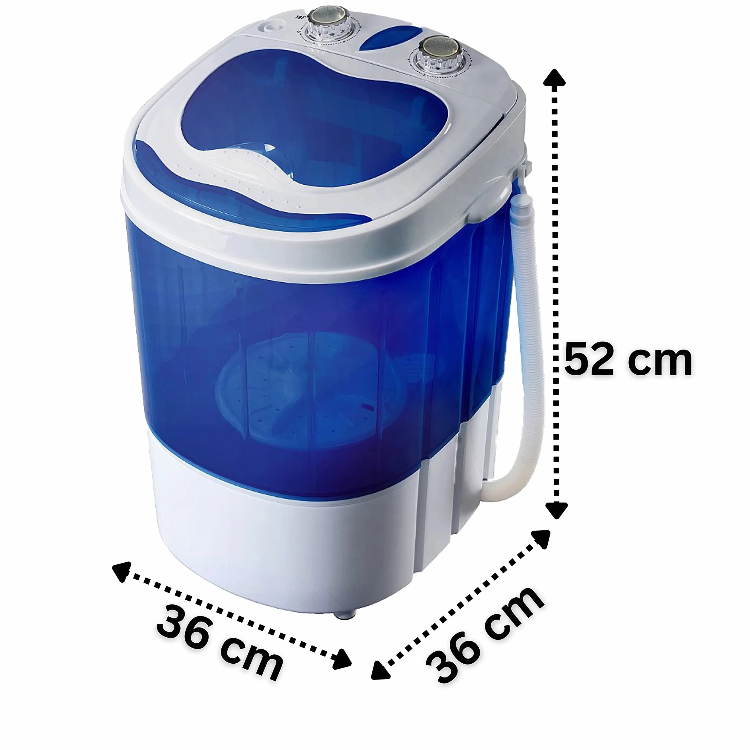 Pralko-wirówka, pralka automatyczna do 3 kg, pralka turystyczna, minipralka, na kemping, przenośna, ładowana od góry (1 komora)