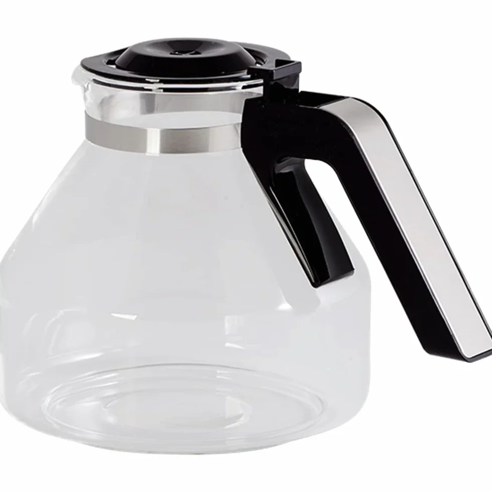 Melitta Zapasowy dzbanek AromeElegance, pojemność 1,25 litra, do ekspresów do kawy z filtrem elegancja i aromat elegancja DeLuxe, czarny/stal nierdzewna